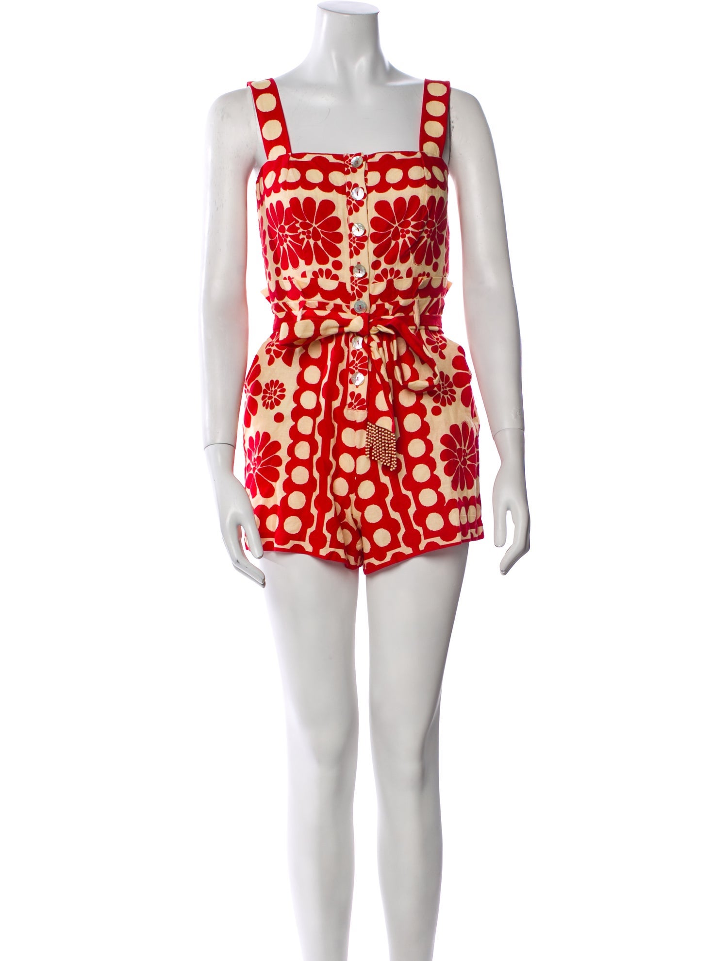 Farm Rio Linen Printed Romper