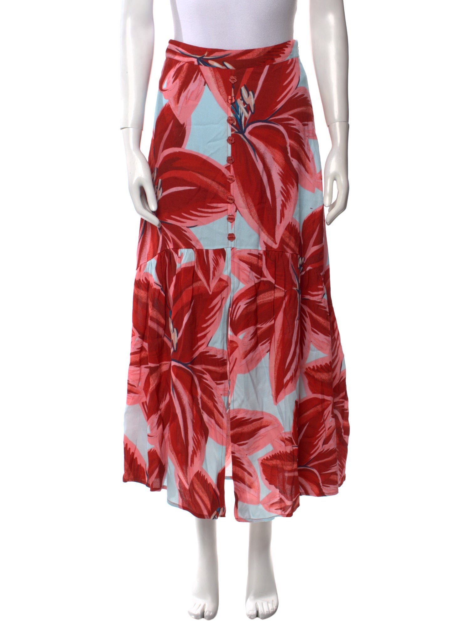 Farm Rio Floral Print Midi Length Skirt w/ Tags