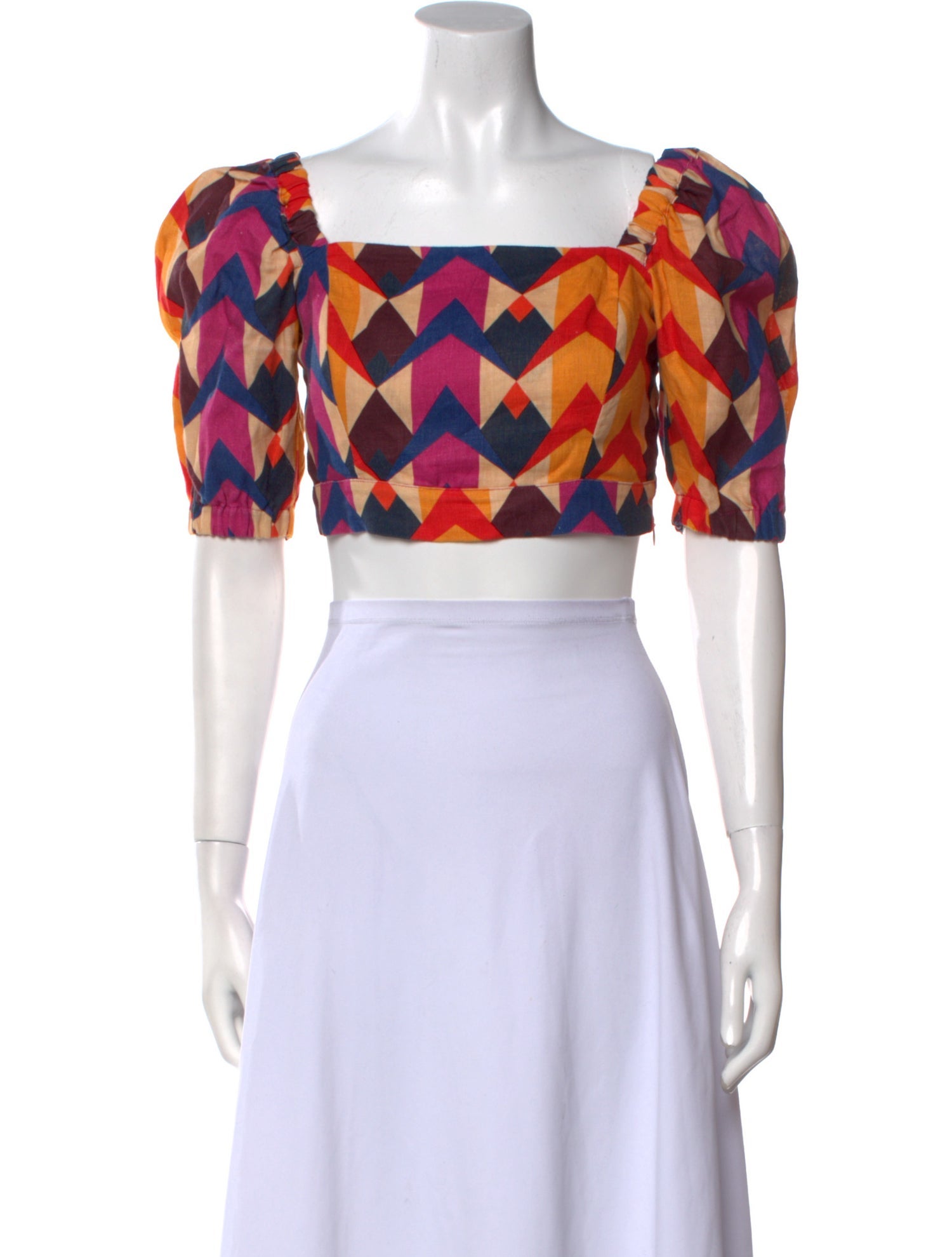 Farm Rio Linen Printed Crop Top