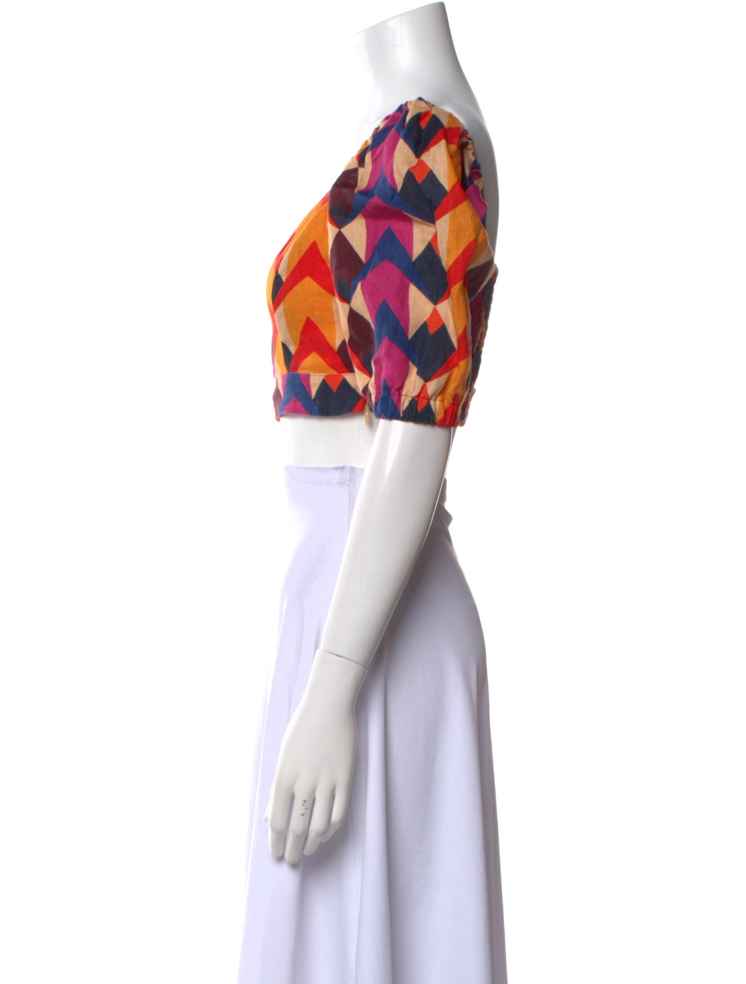 Farm Rio Linen Printed Crop Top