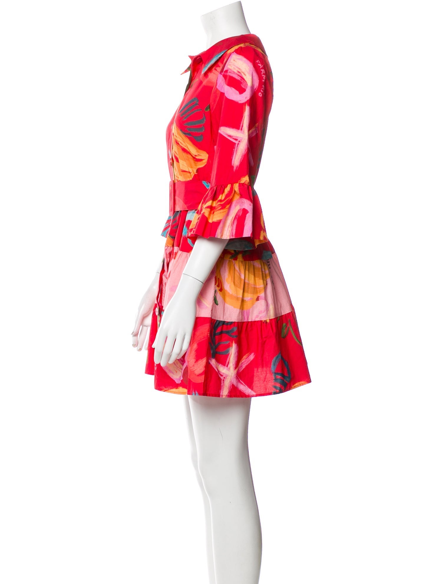 Farm Rio Floral Print Mini Dress