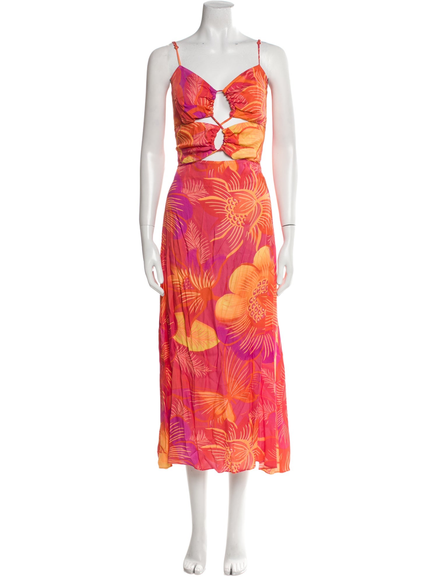 Farm Rio Floral Print Long Dress w/ Tags