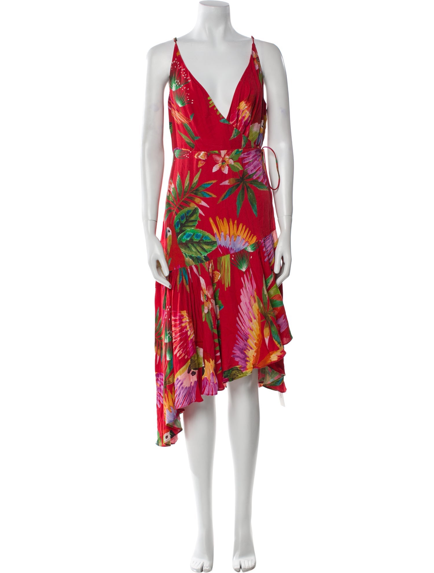 Farm Rio Floral Print Midi Length Dress