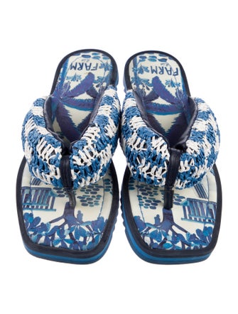 Farm Rio Tweed Printed Flip Flops