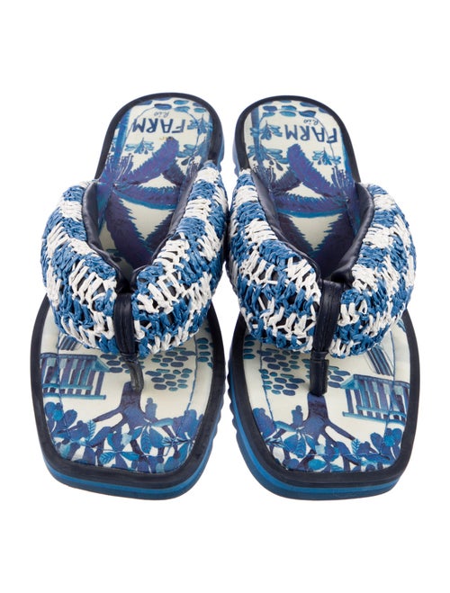 Farm Rio Tweed Printed Flip Flops