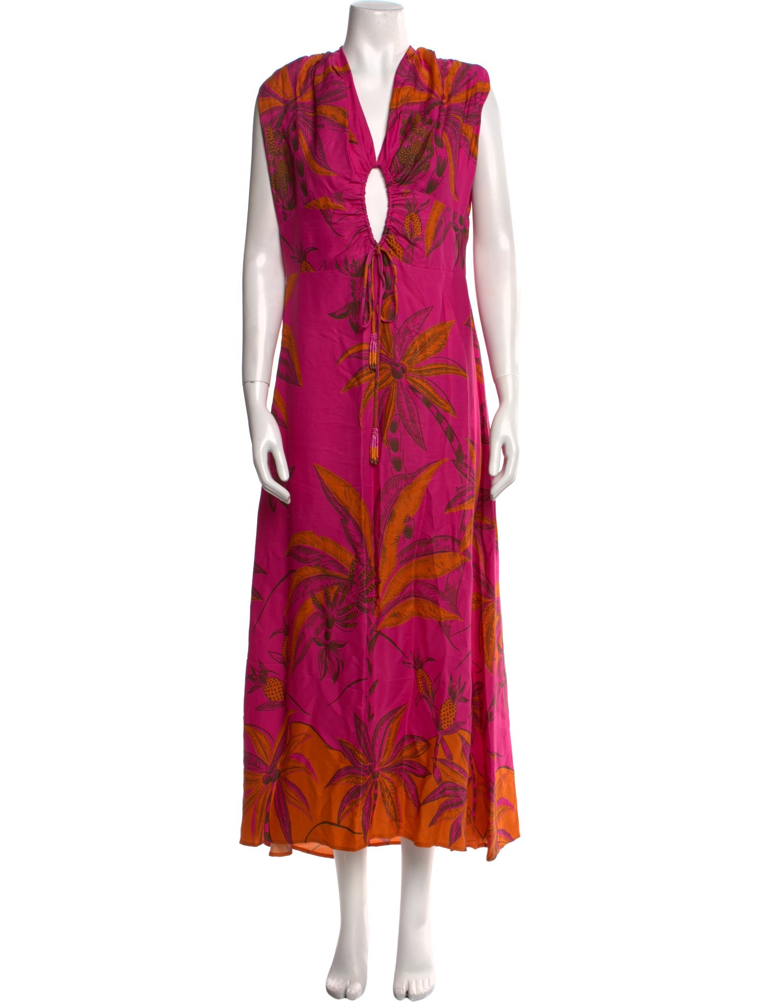 Farm Rio Floral Print Long Dress