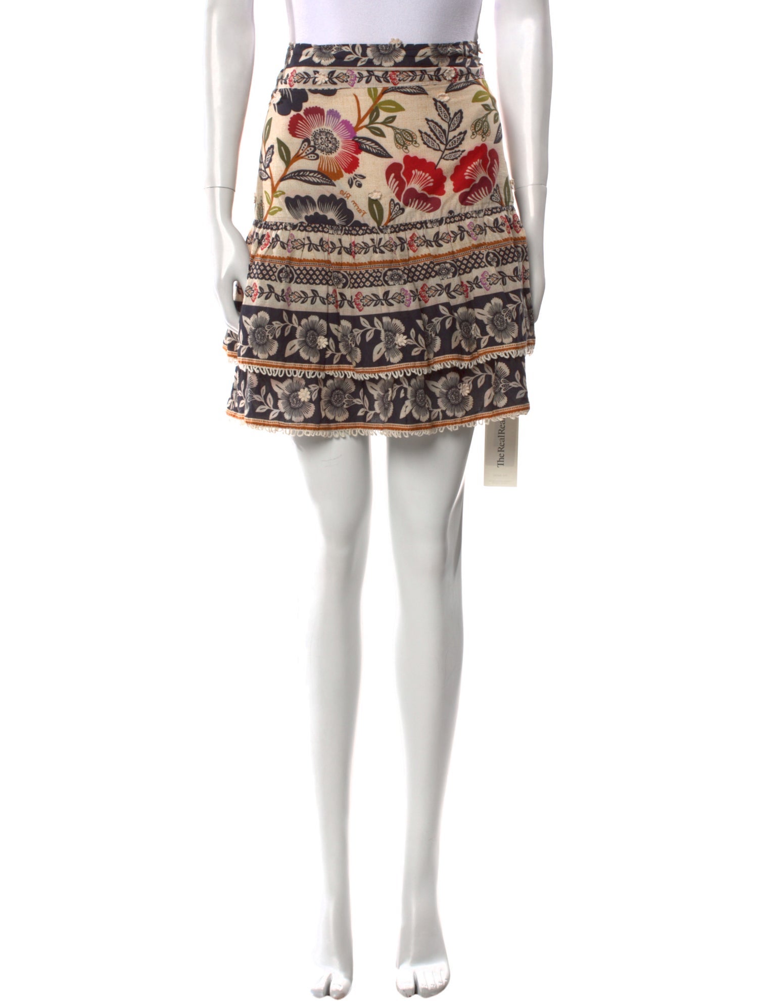 Farm Rio Floral Print Mini Skirt
