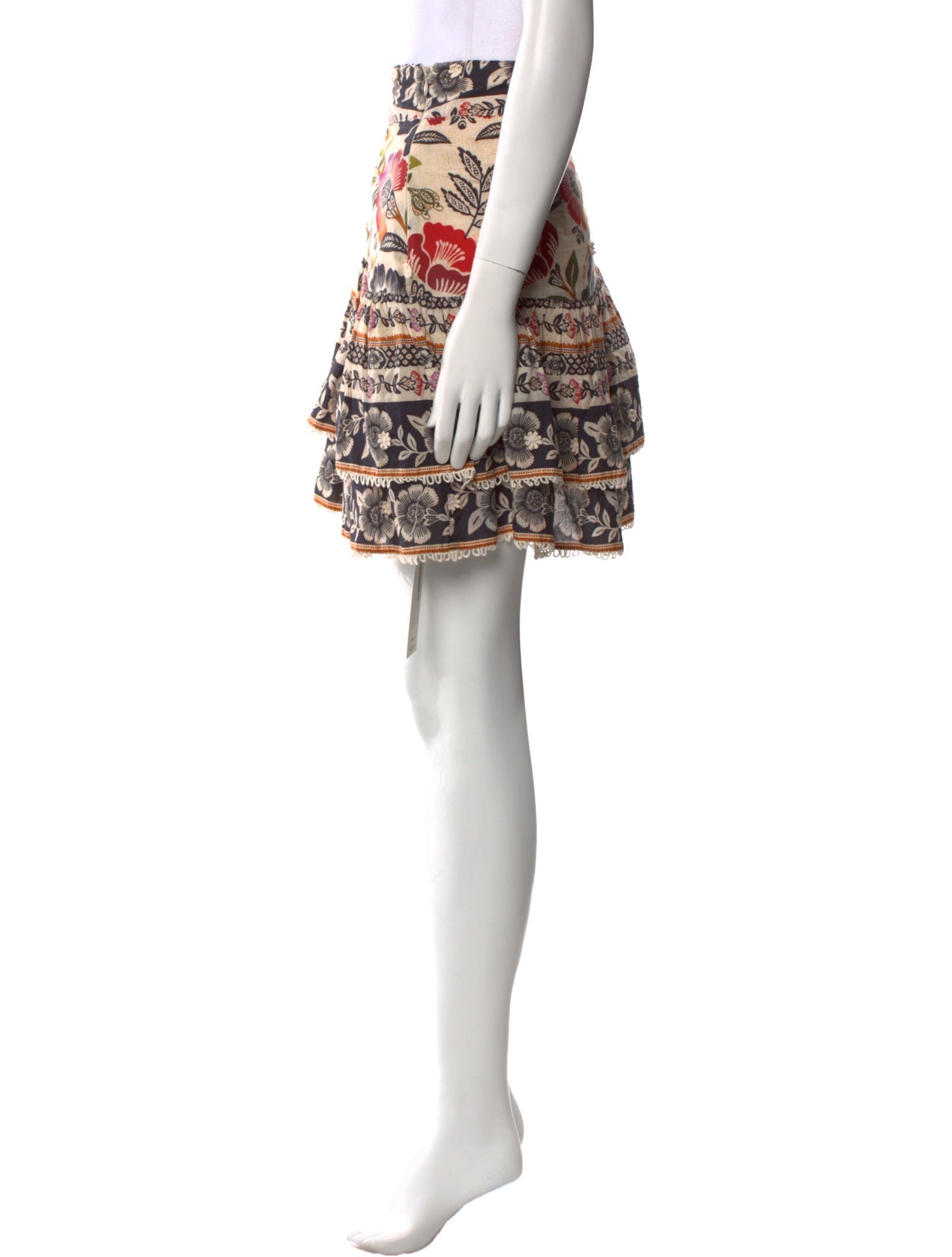 Farm Rio Floral Print Mini Skirt