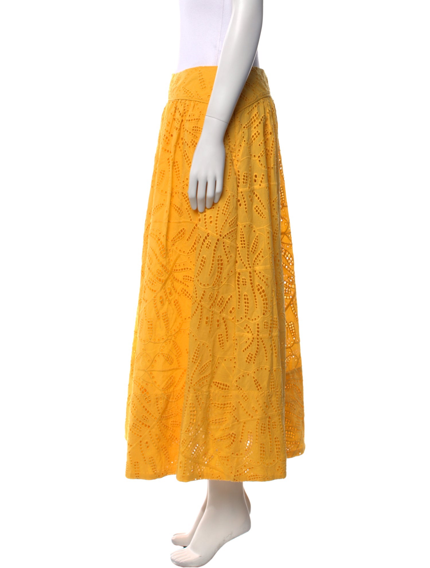 Farm Rio Lace Pattern Midi Length Skirt