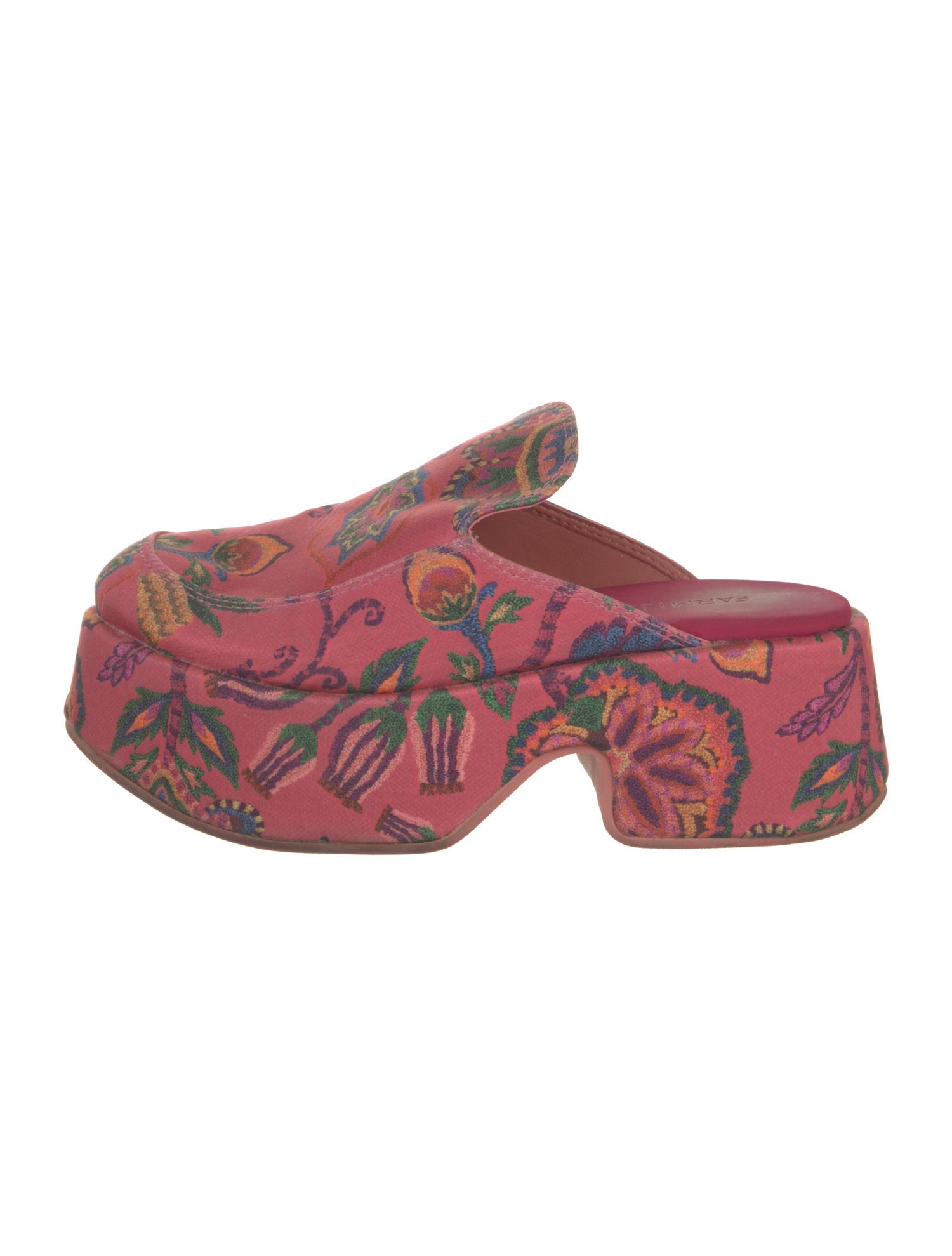 Farm Rio Satin Floral Print Slides
