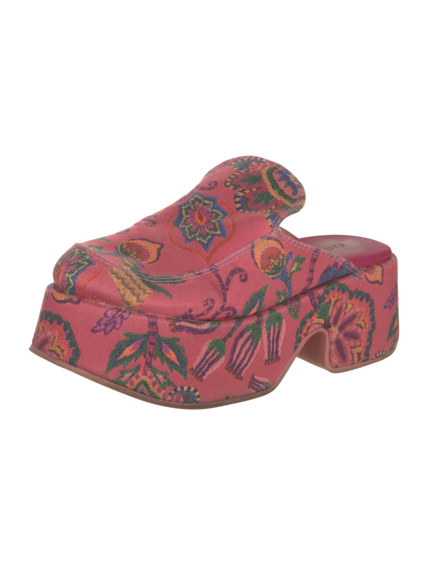 Farm Rio Satin Floral Print Slides