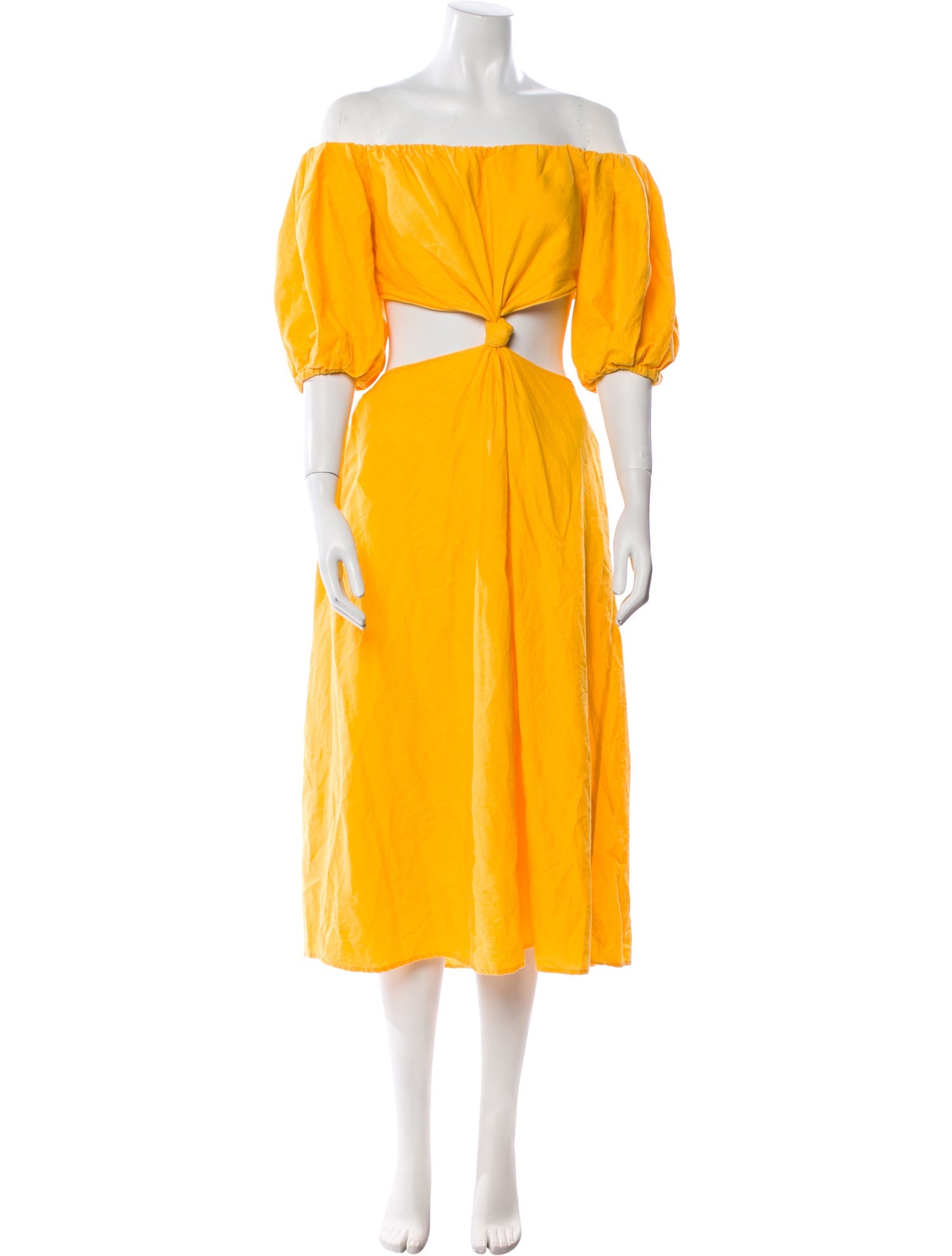 Farm Rio Off-The-Shoulder Midi Length Dress