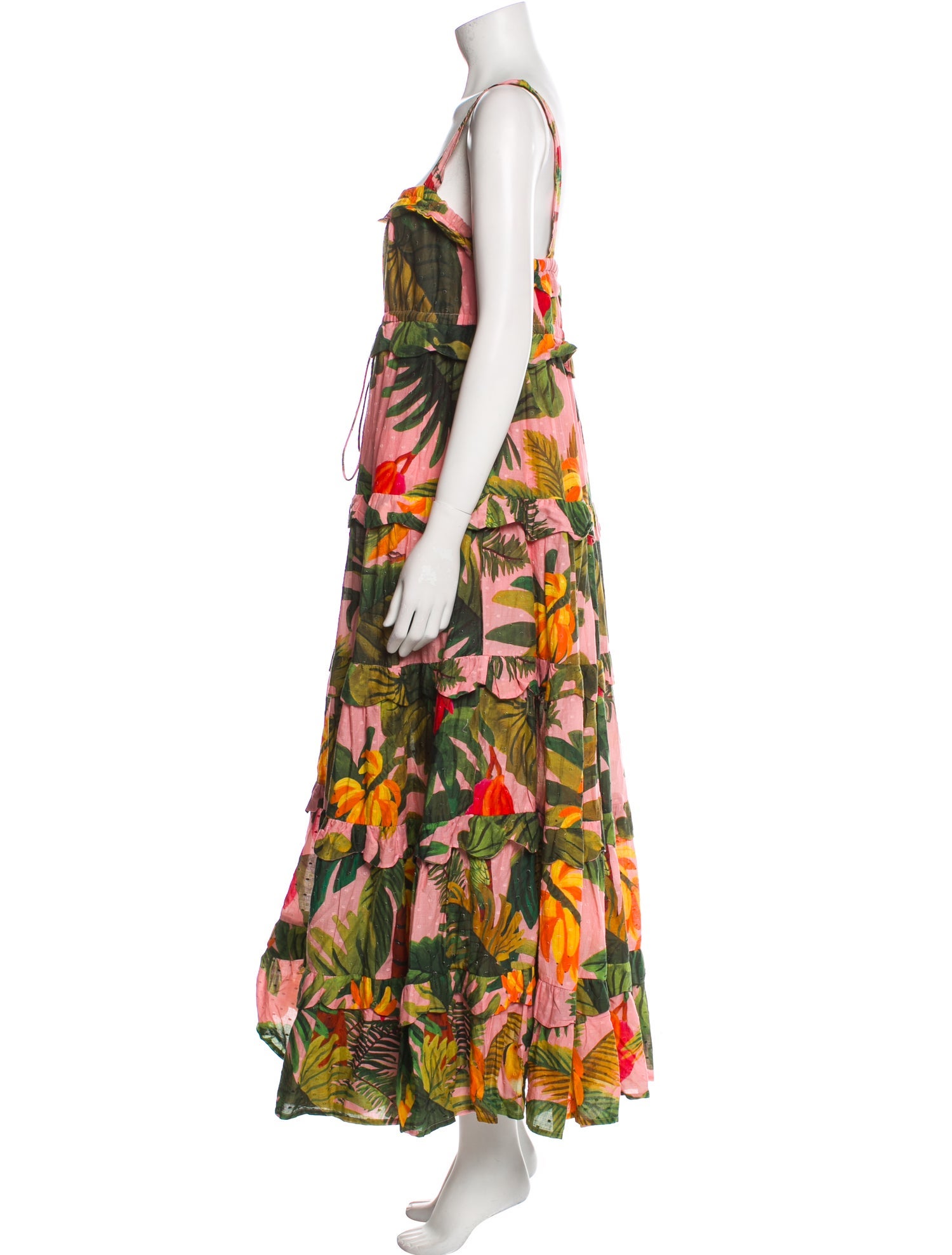 Farm Rio Floral Print Long Dress w/ Tags