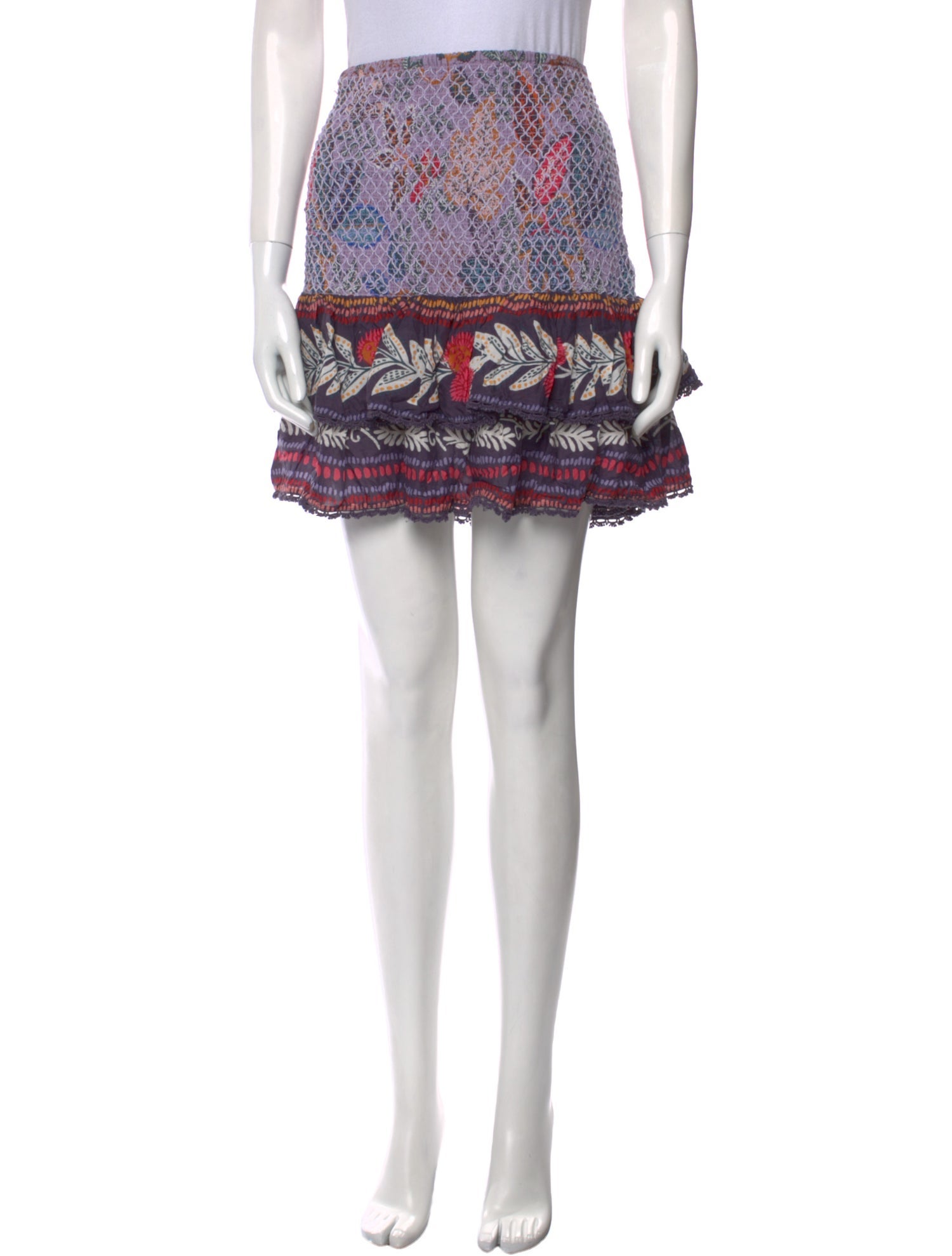 Farm Rio Floral Print Mini Skirt