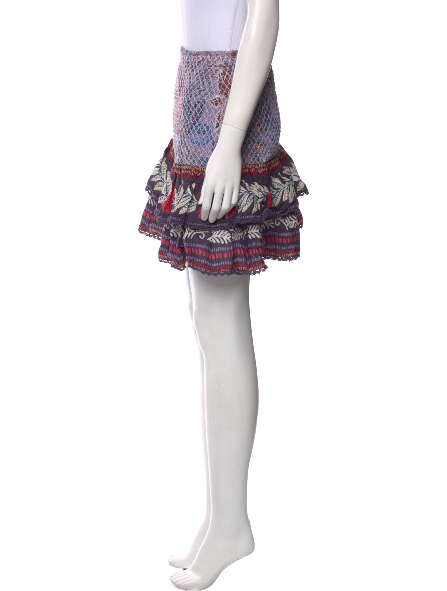 Farm Rio Floral Print Mini Skirt