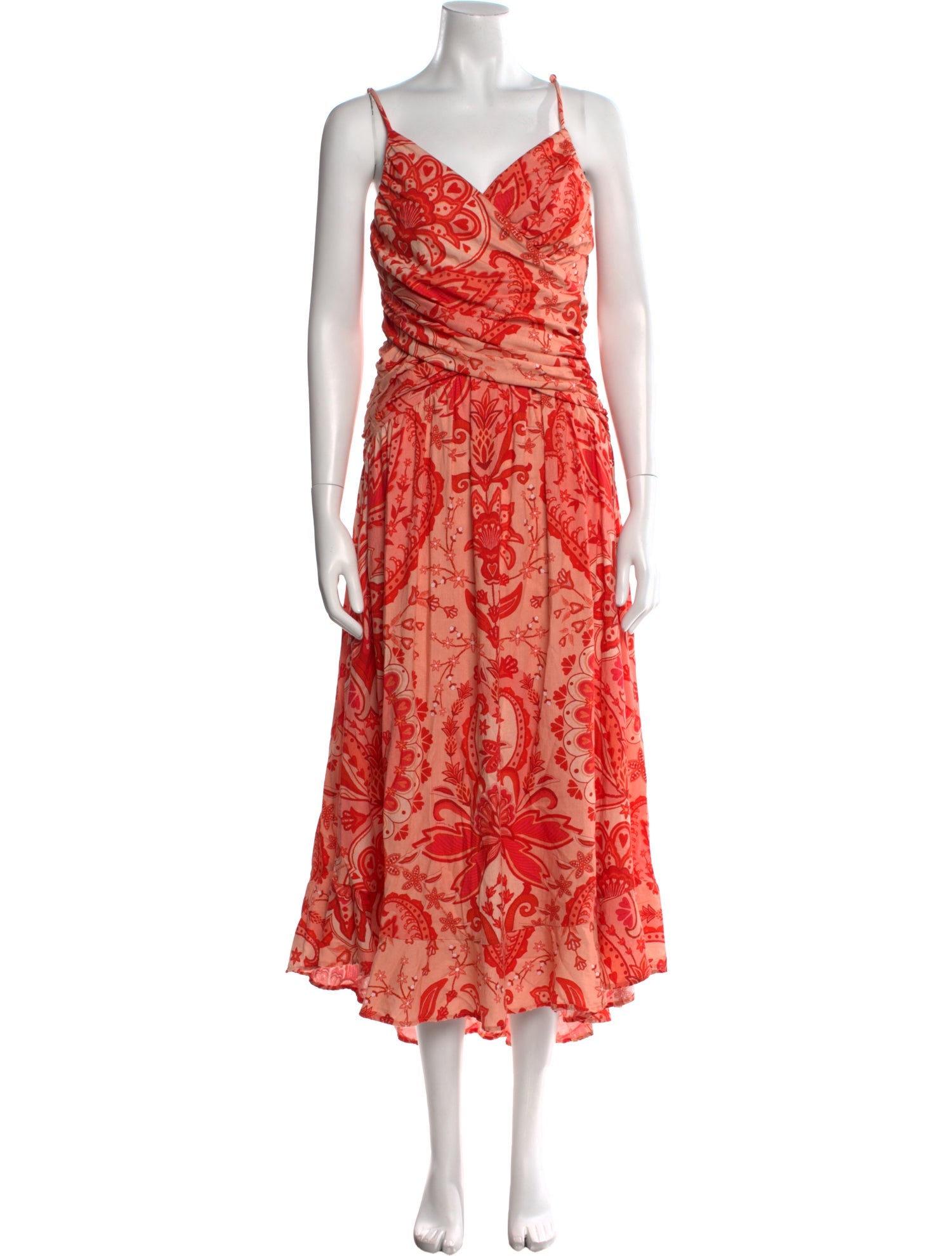 Farm Rio Linen Midi Length Dress