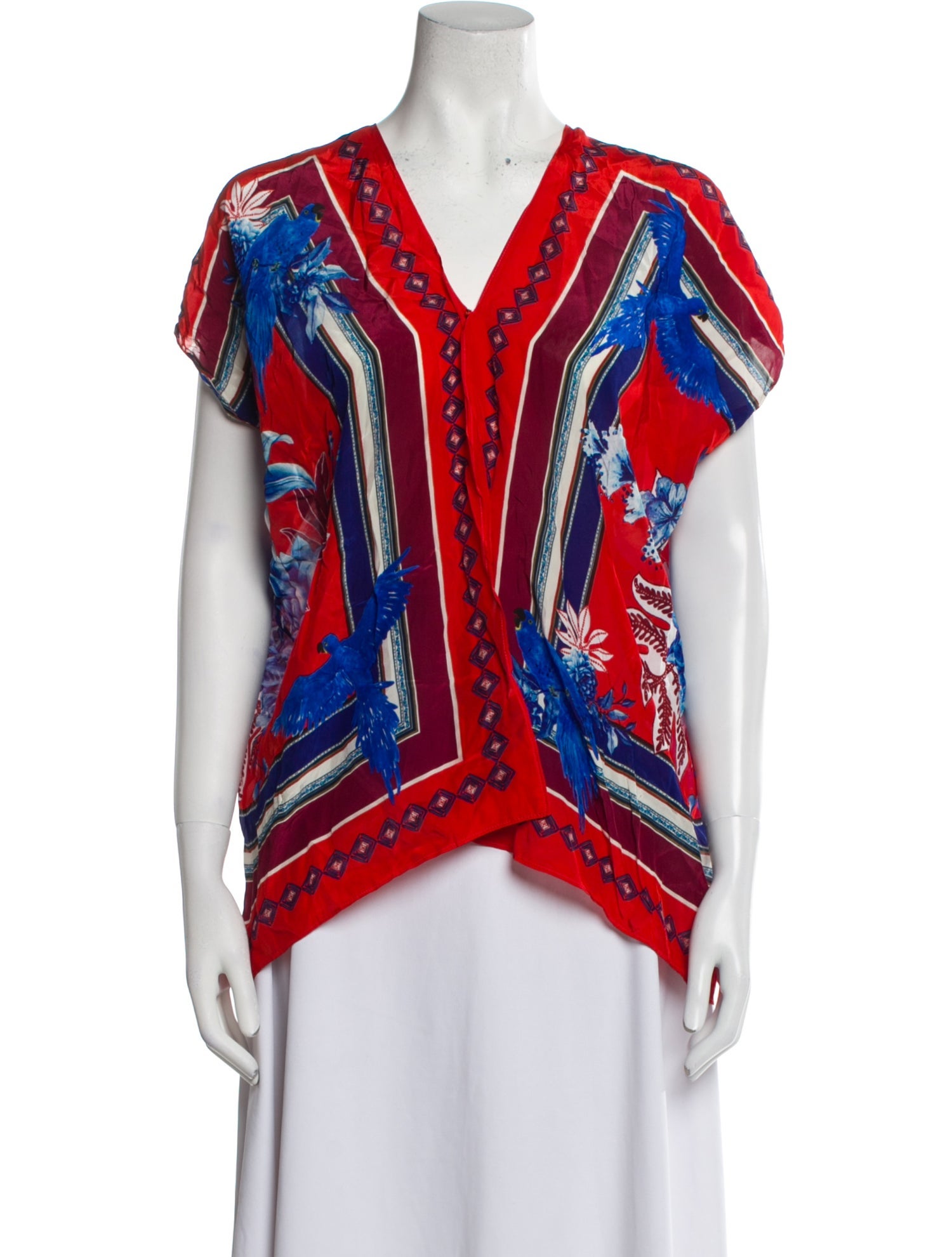 Farm Rio Printed V-Neck Blouse w/ Tags