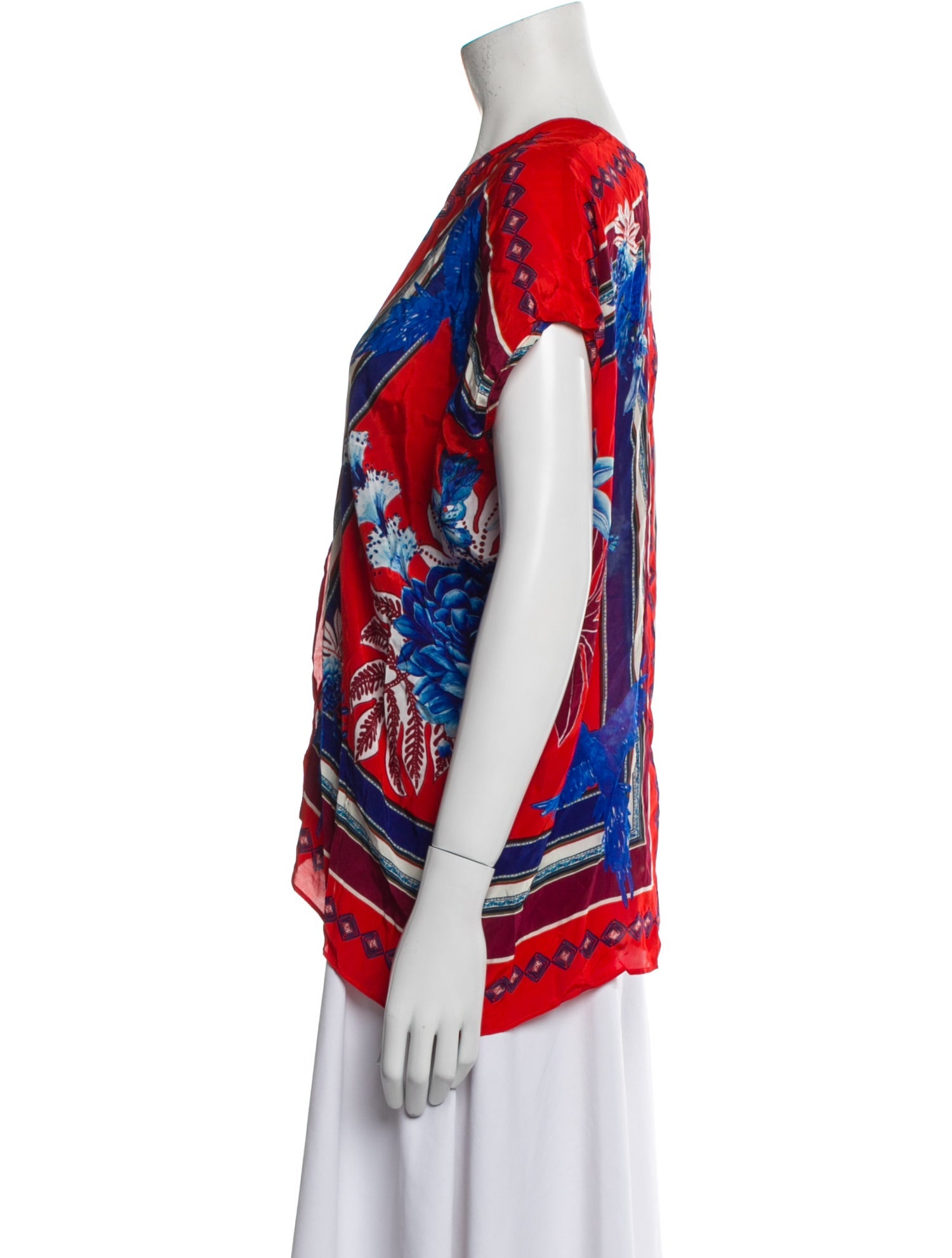 Farm Rio Printed V-Neck Blouse w/ Tags