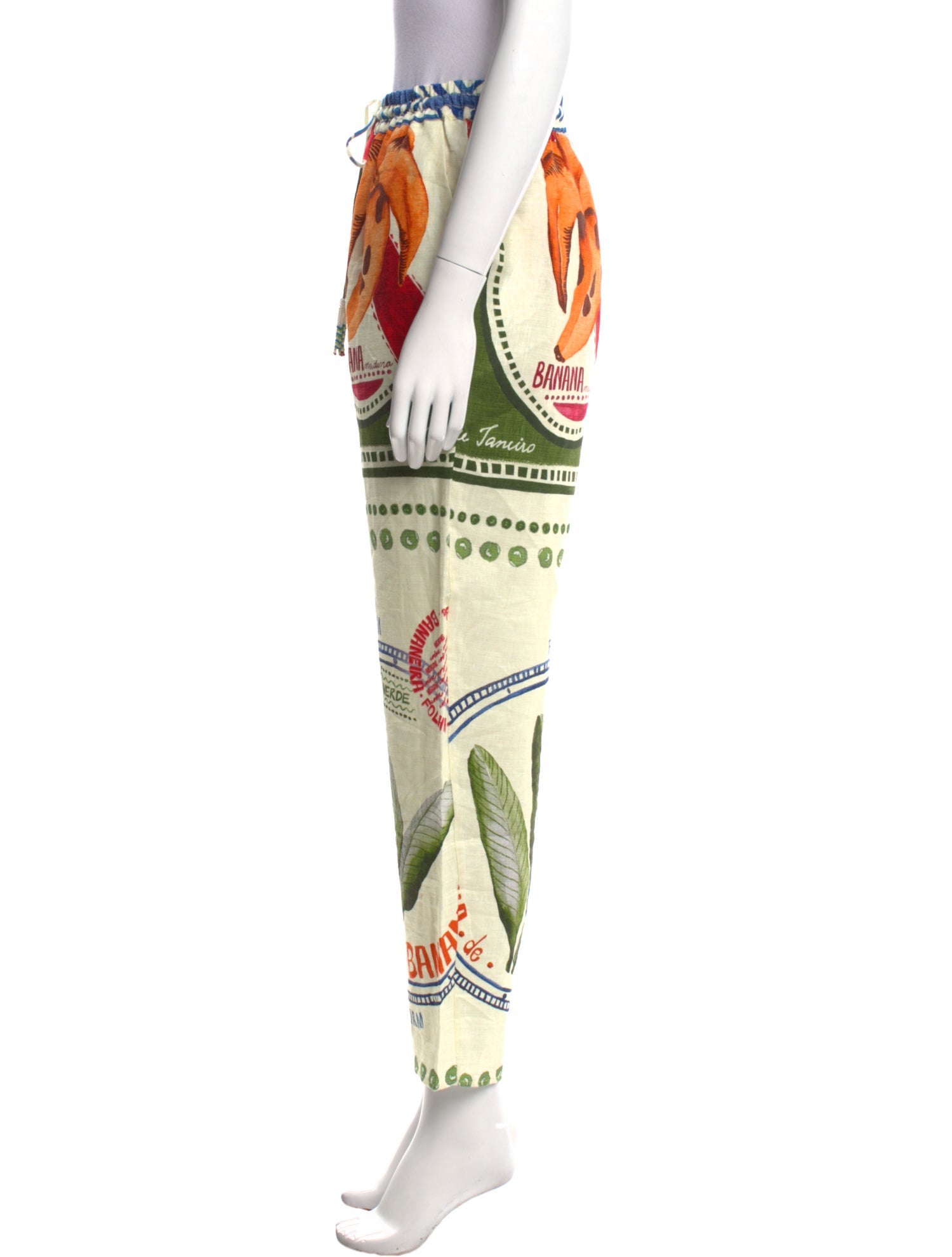 Farm Rio Linen Straight Leg Pants