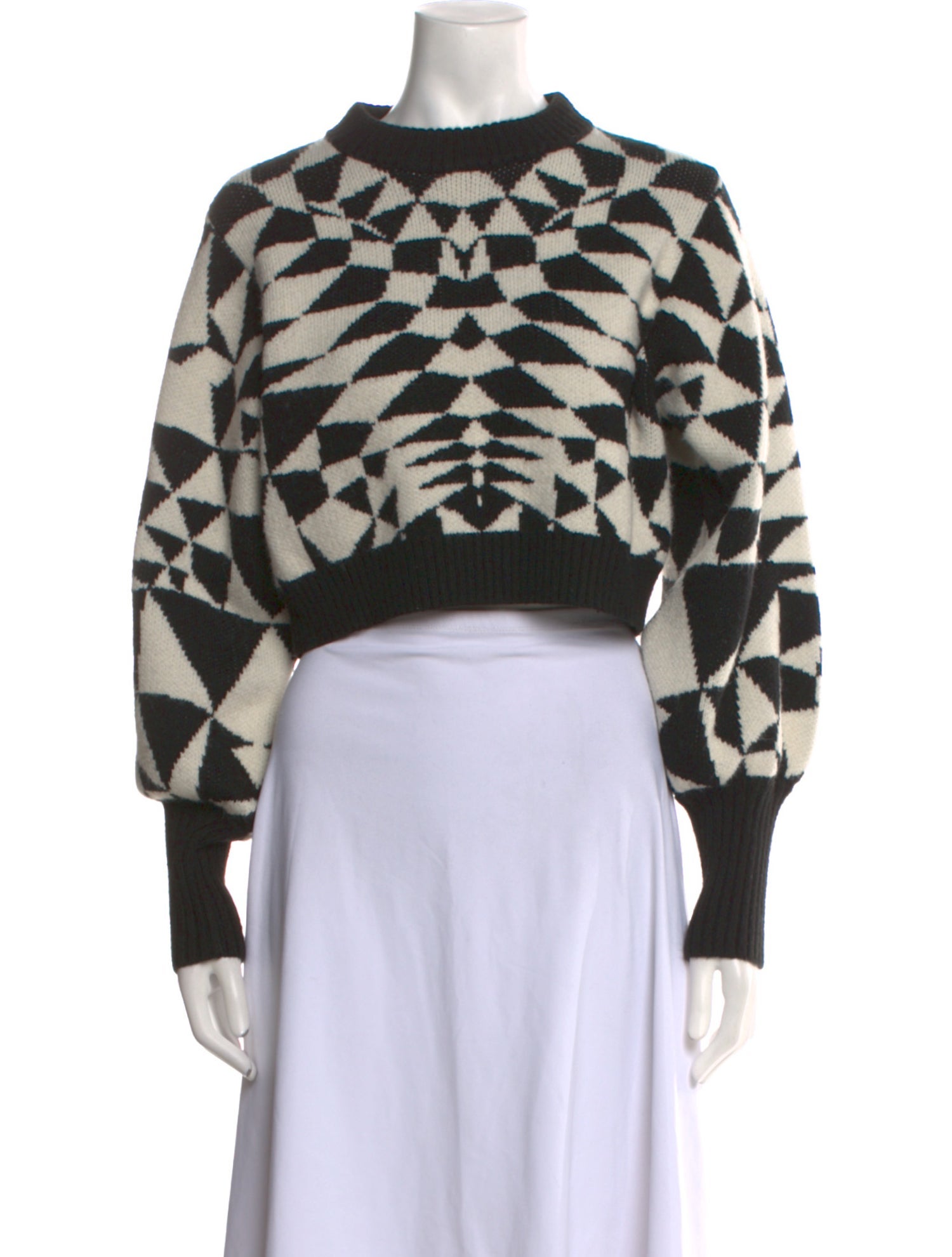 Farm Rio Printed Crew Neck Sweater