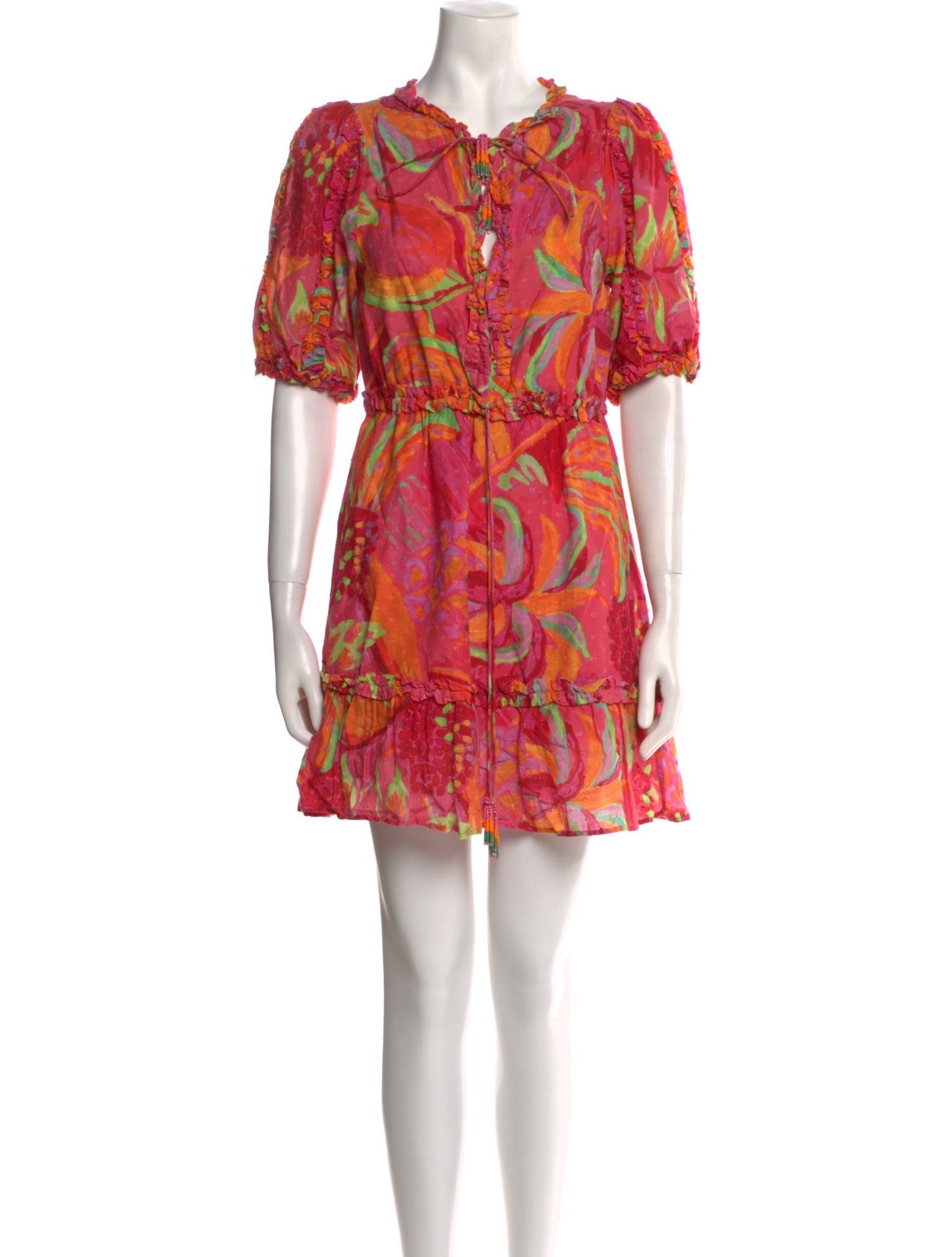 Farm Rio Floral Print Mini Dress