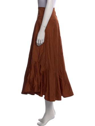 Farm Rio Ruffle Embellishment Midi Length Skirt