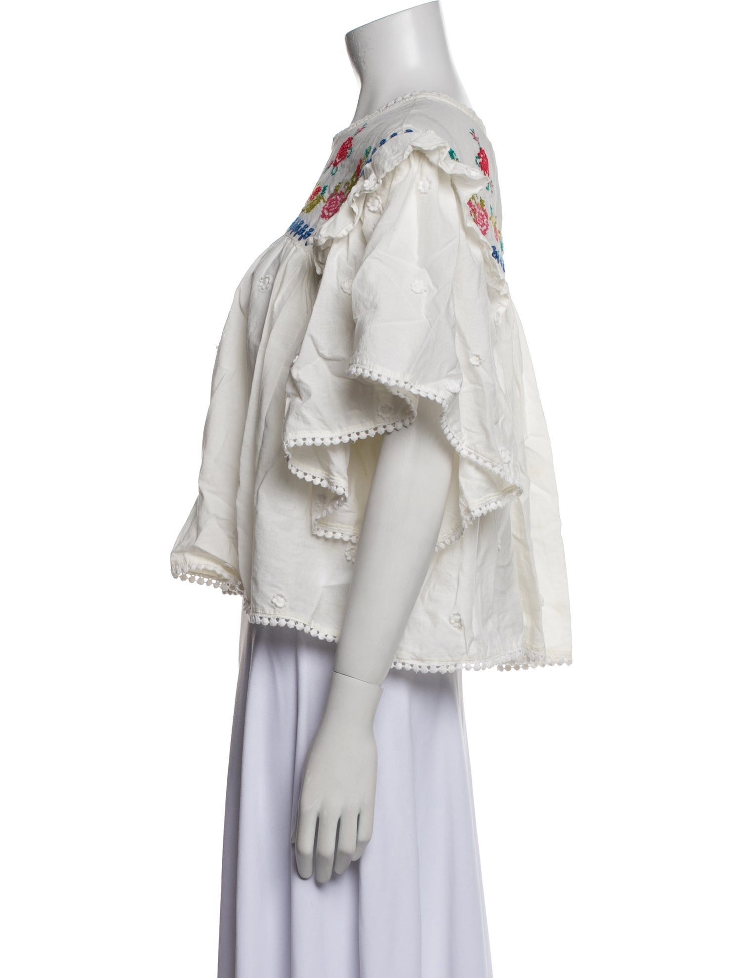 Farm Rio Scoop Neck Short Sleeve Crop Top