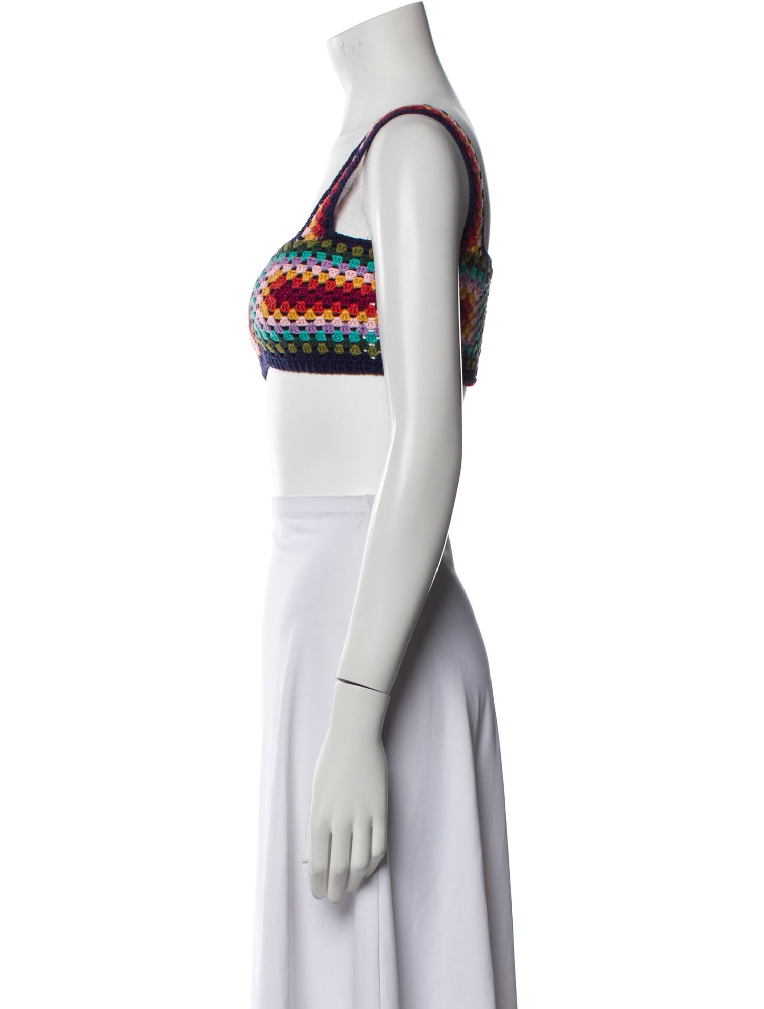 Farm Rio Printed Square Neckline Sweater