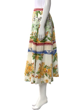 Farm Rio Linen Midi Length Skirt