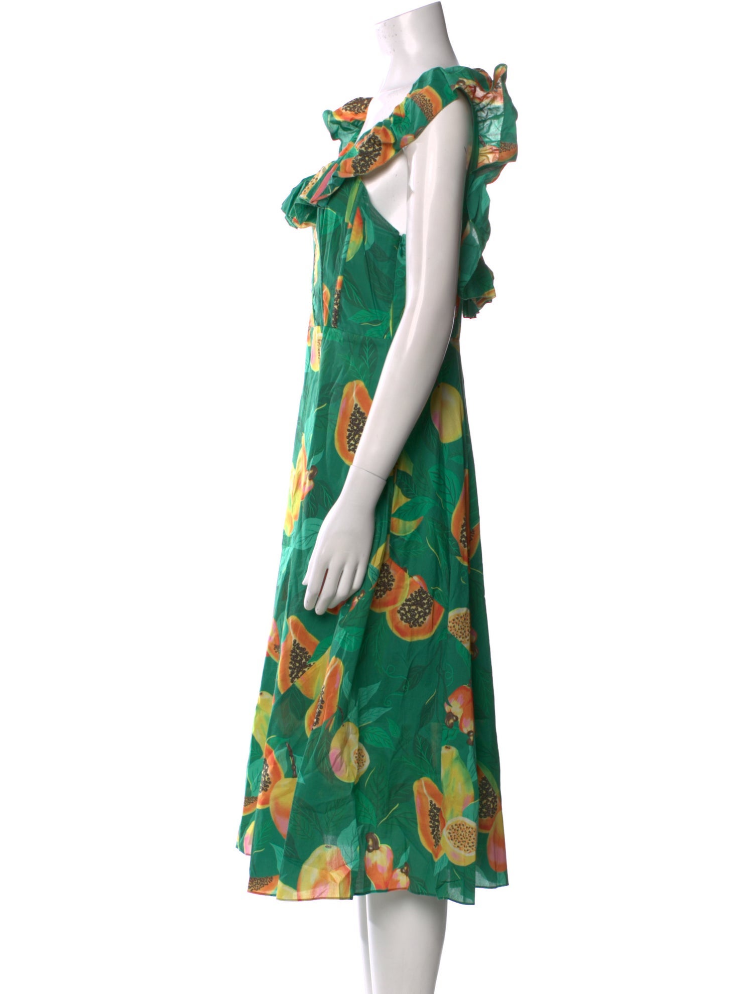 Farm Rio Floral Print Midi Length Dress