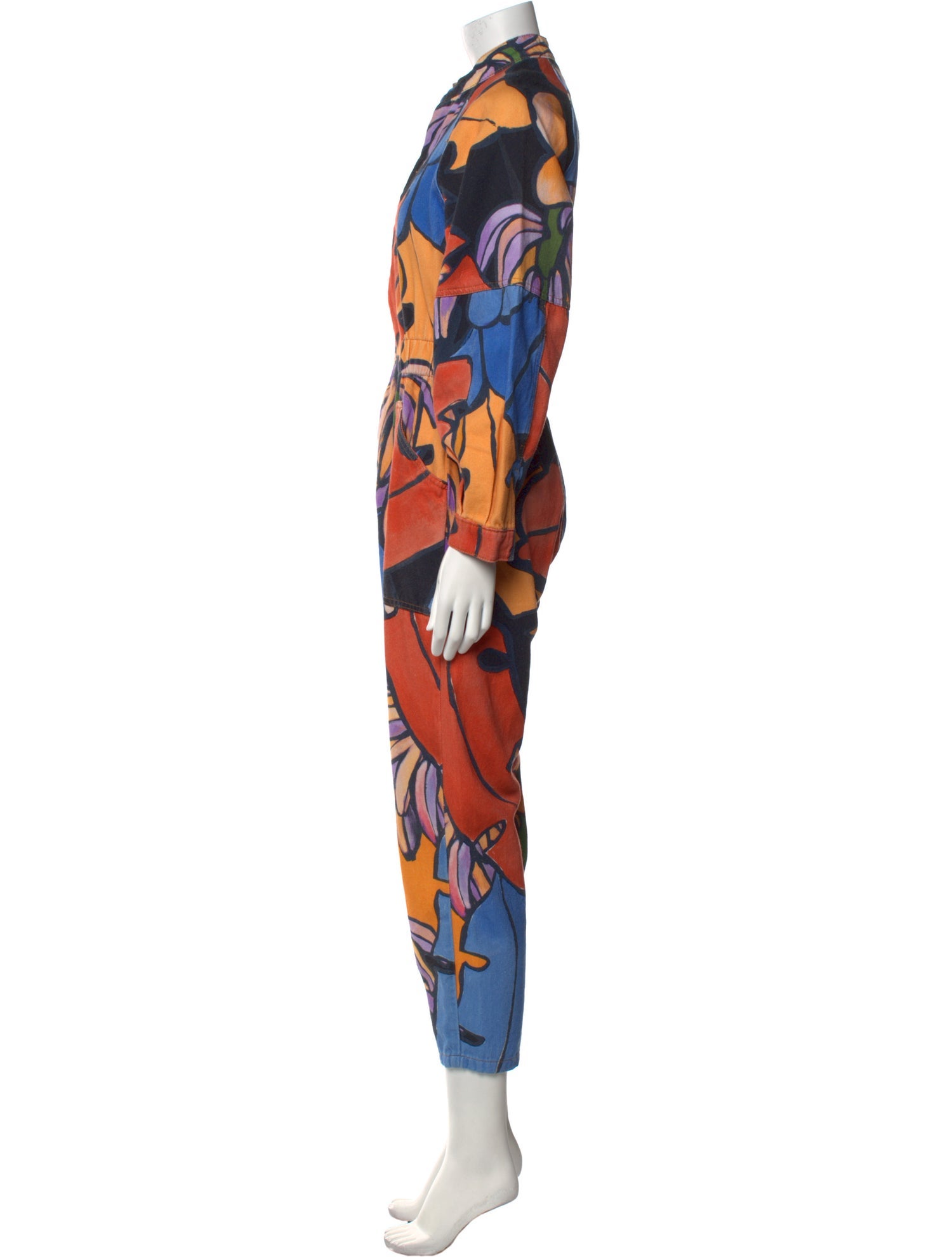 Farm Rio Printed Mock Neck Jumpsuit