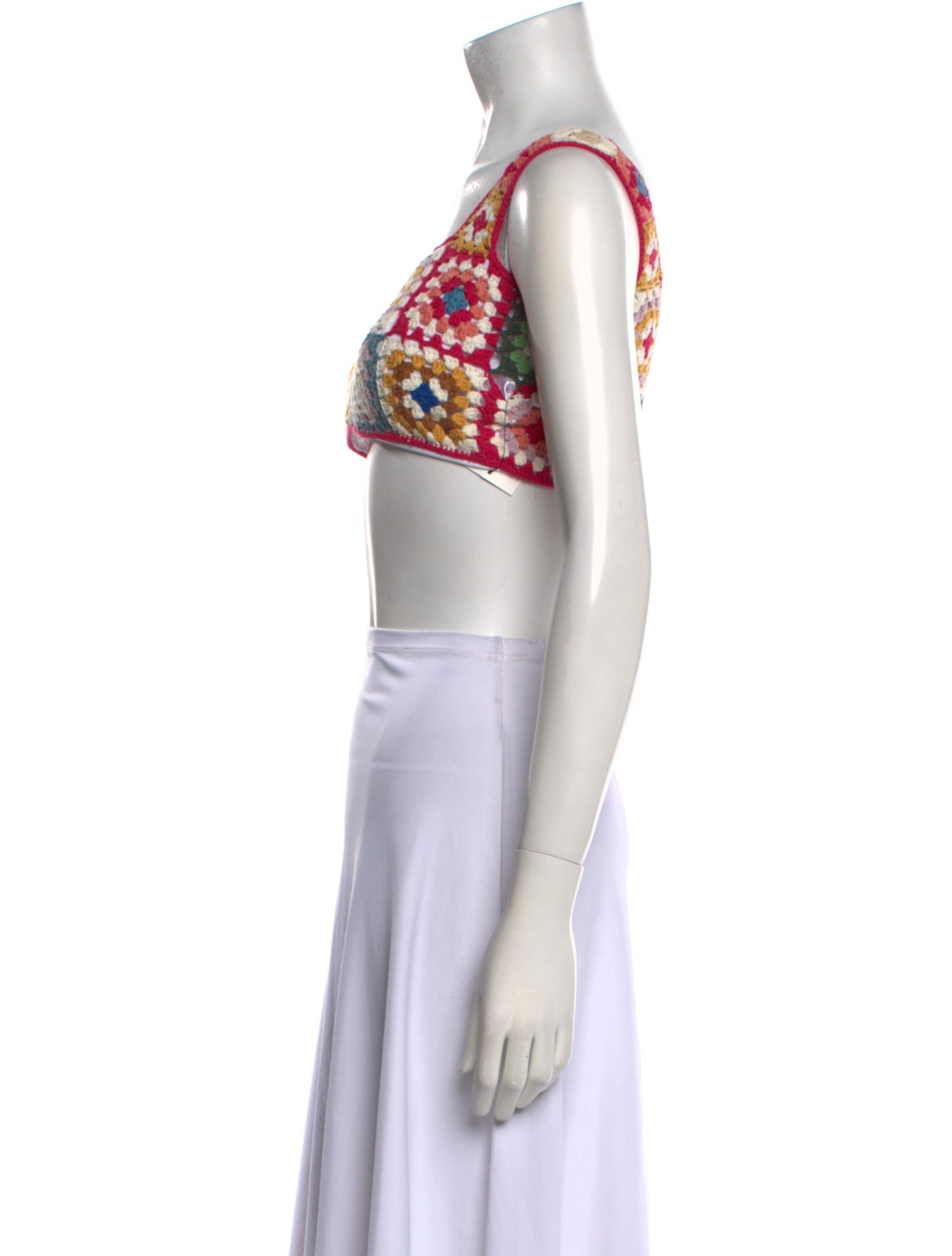 Farm Rio Printed Square Neckline Crop Top