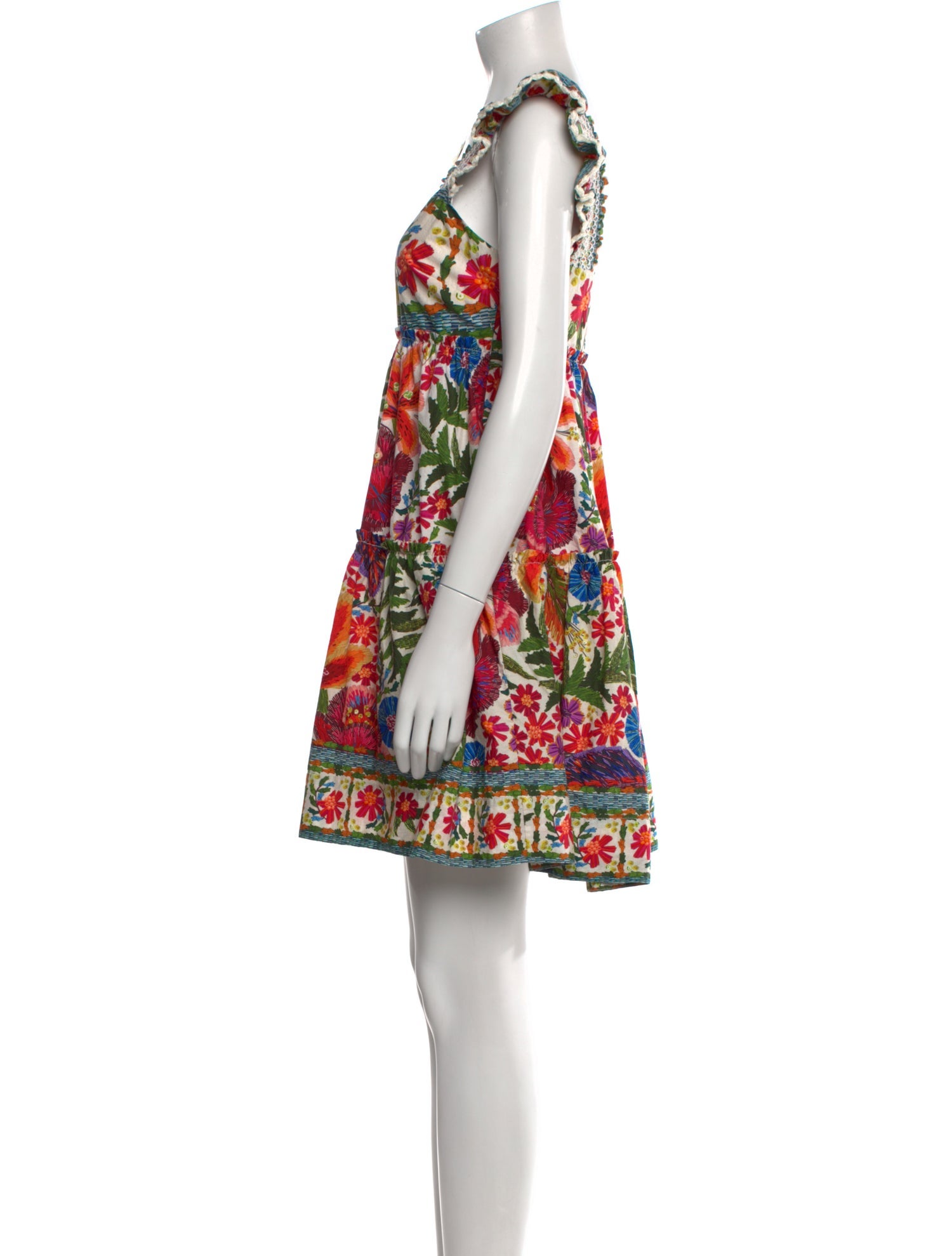 Farm Rio Floral Print Mini Dress