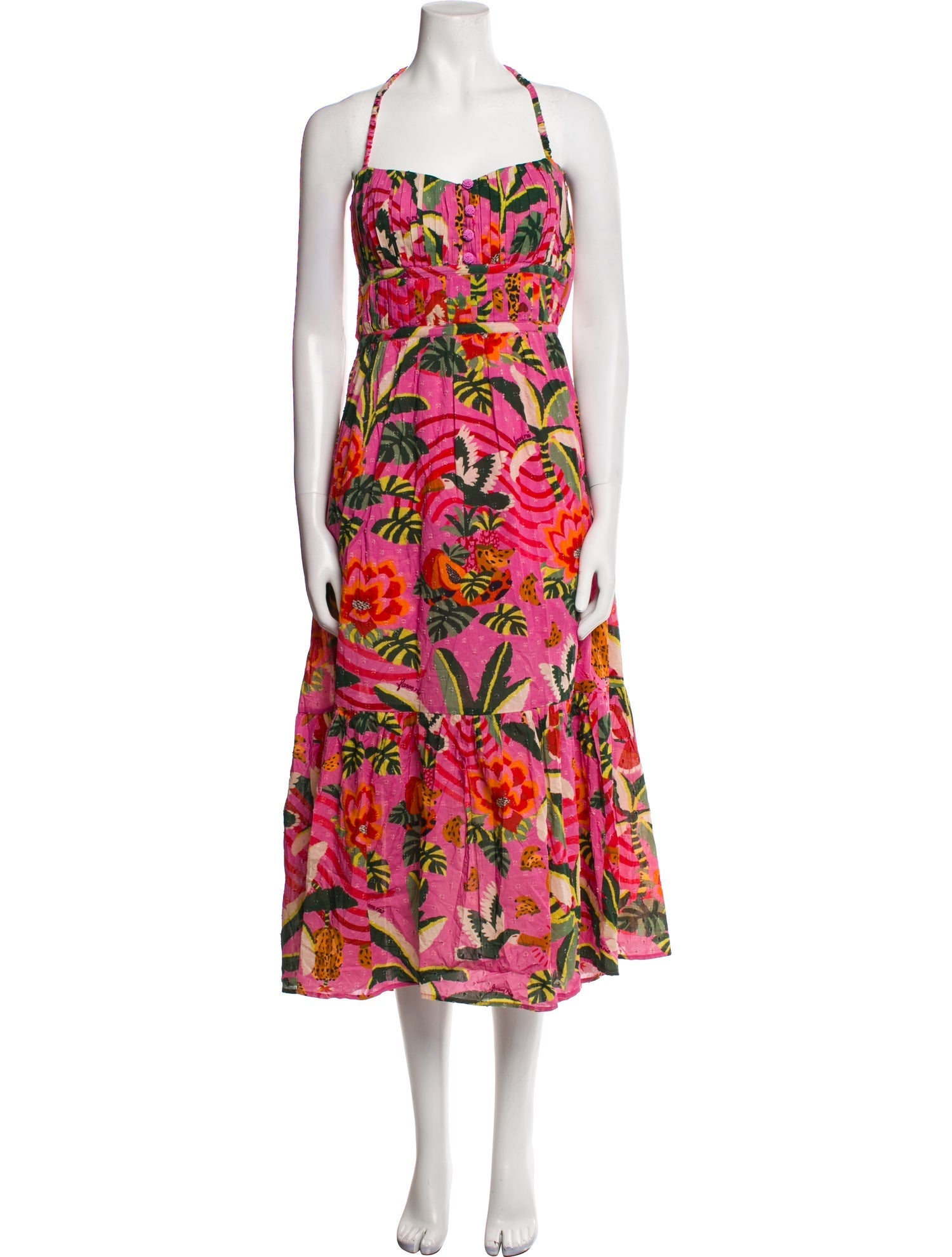 Farm Rio Floral Print Long Dress w/ Tags