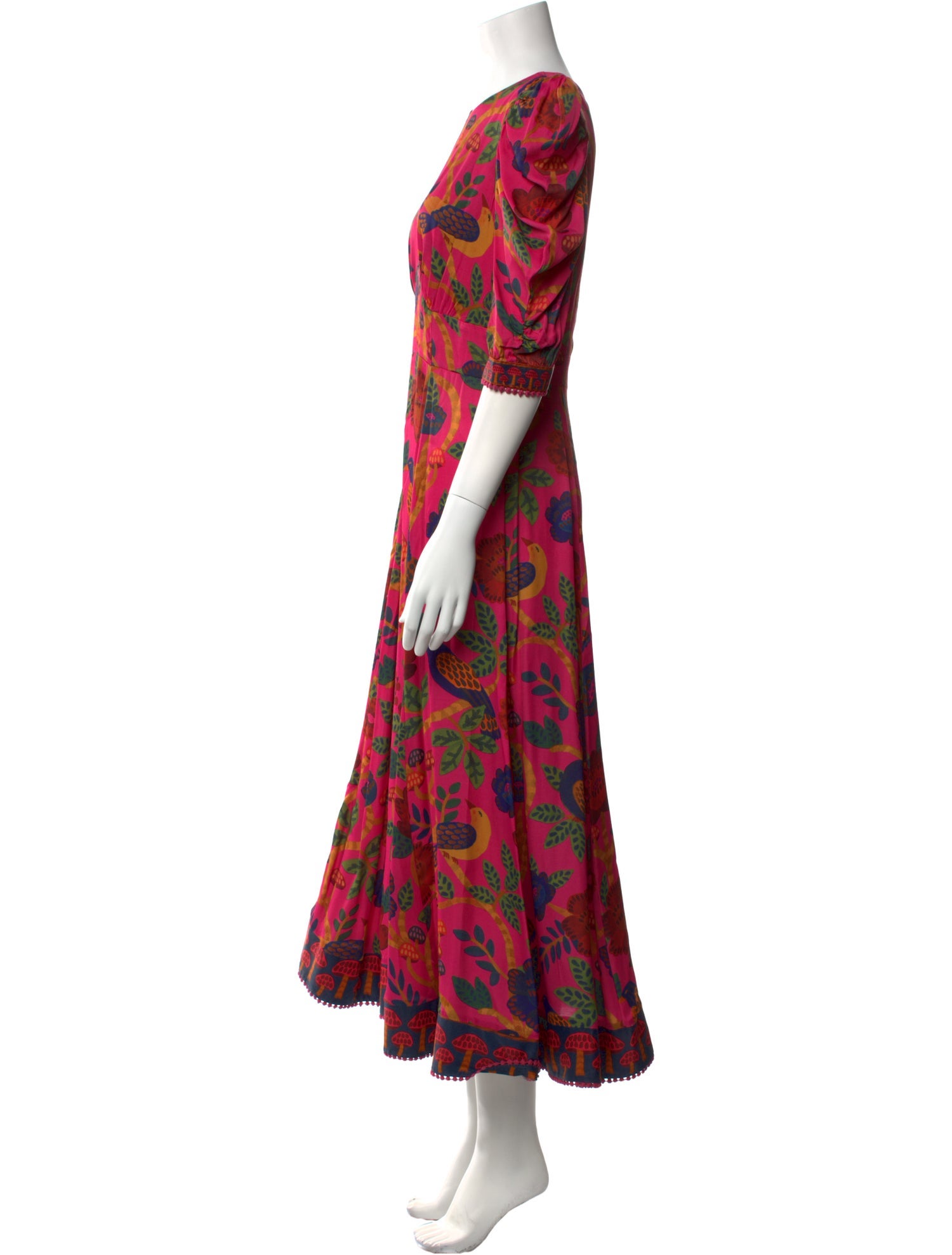 Farm Rio Floral Print Long Dress