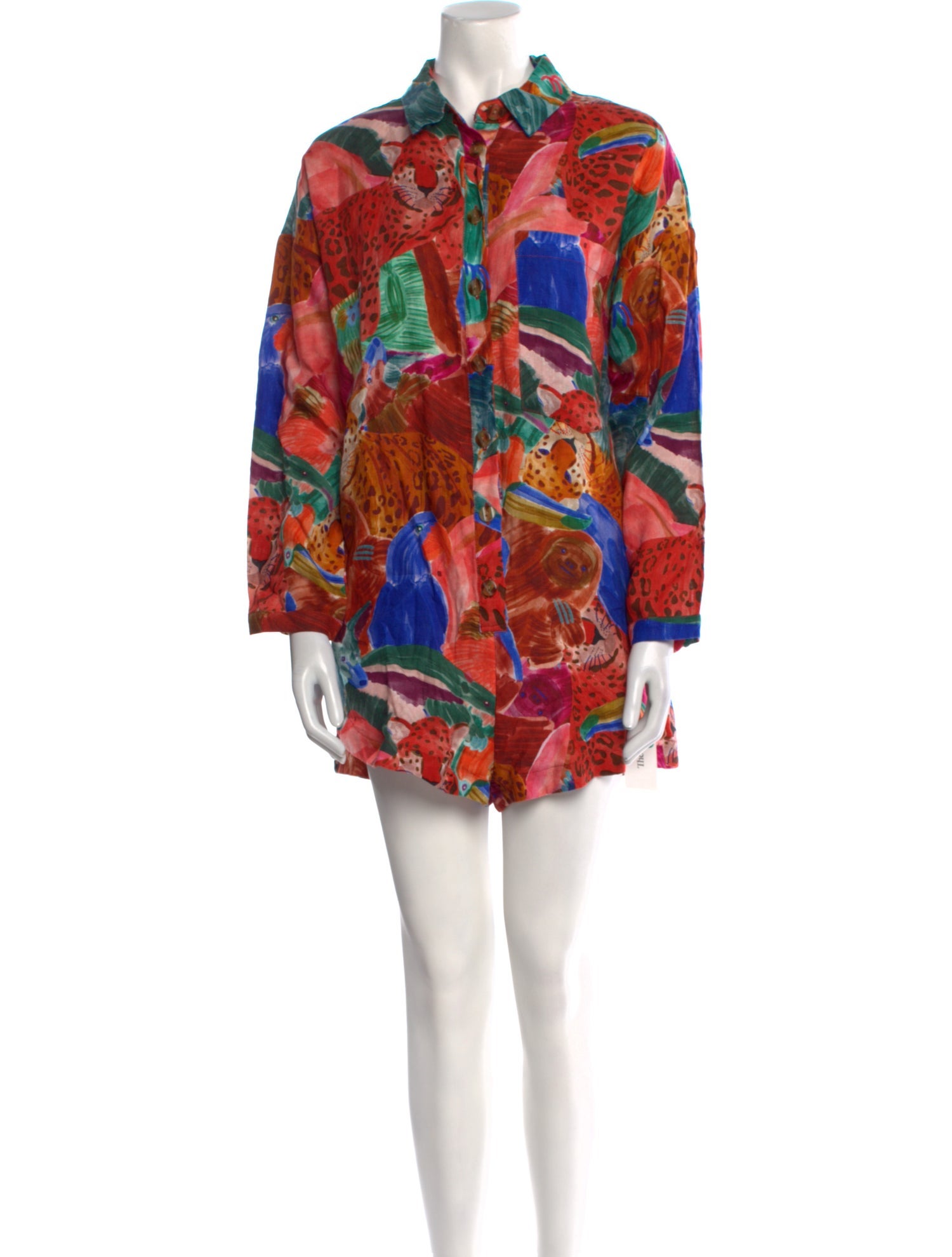 Farm Rio Linen Printed Romper