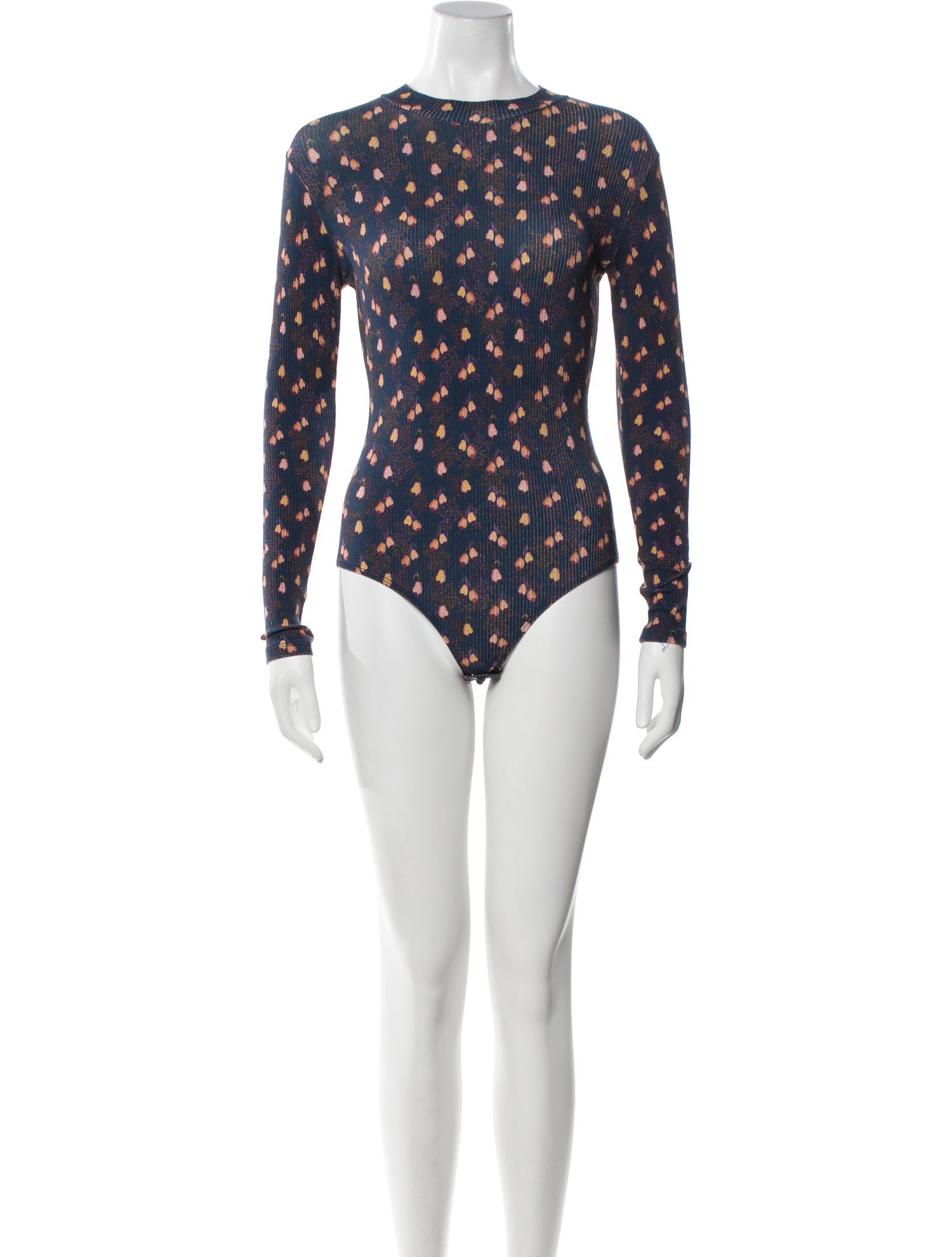 Farm Rio Crew Neck Long Sleeve Bodysuit