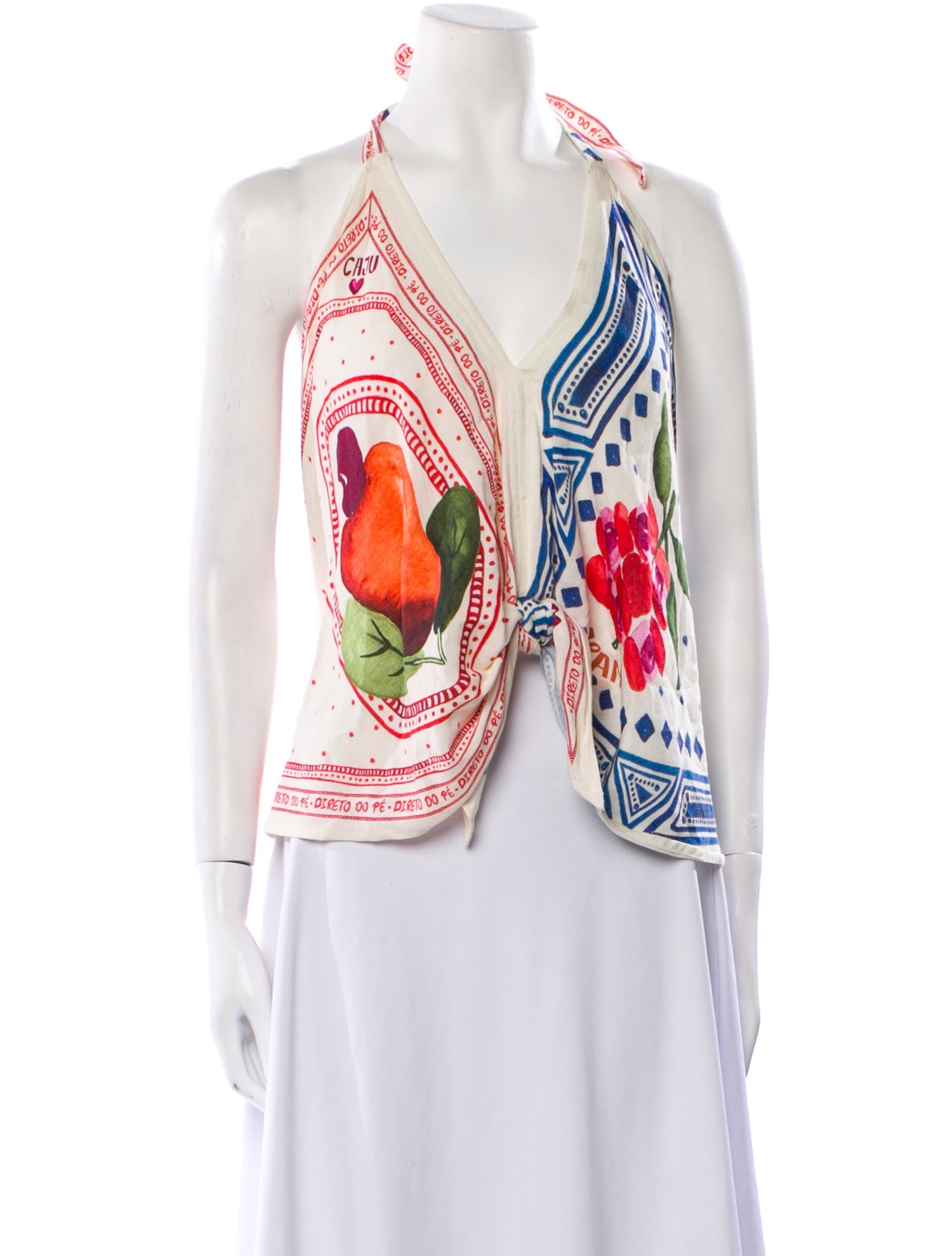 Farm Rio Paisley Print Halterneck Top