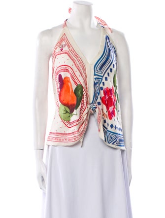 Farm Rio Paisley Print Halterneck Top