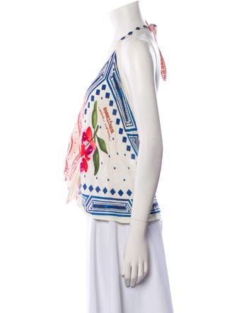 Farm Rio Paisley Print Halterneck Top