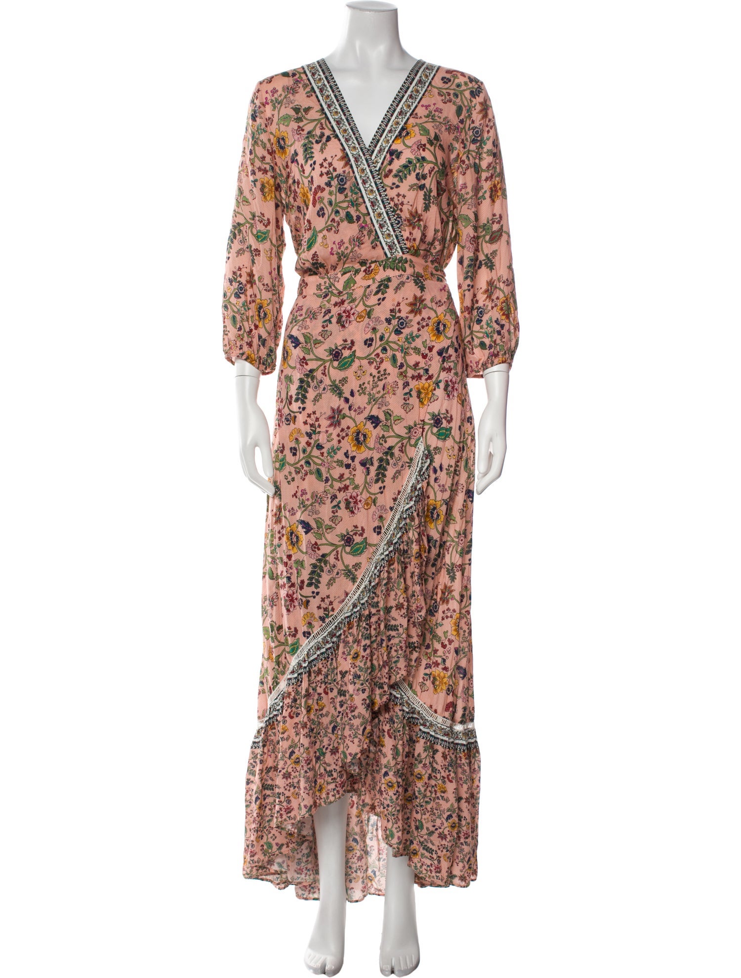 Farm Rio for Anthropologie Floral Print Long Dress