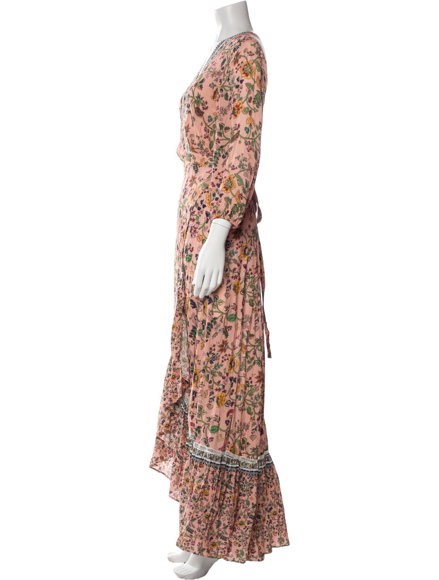 Farm Rio for Anthropologie Floral Print Long Dress