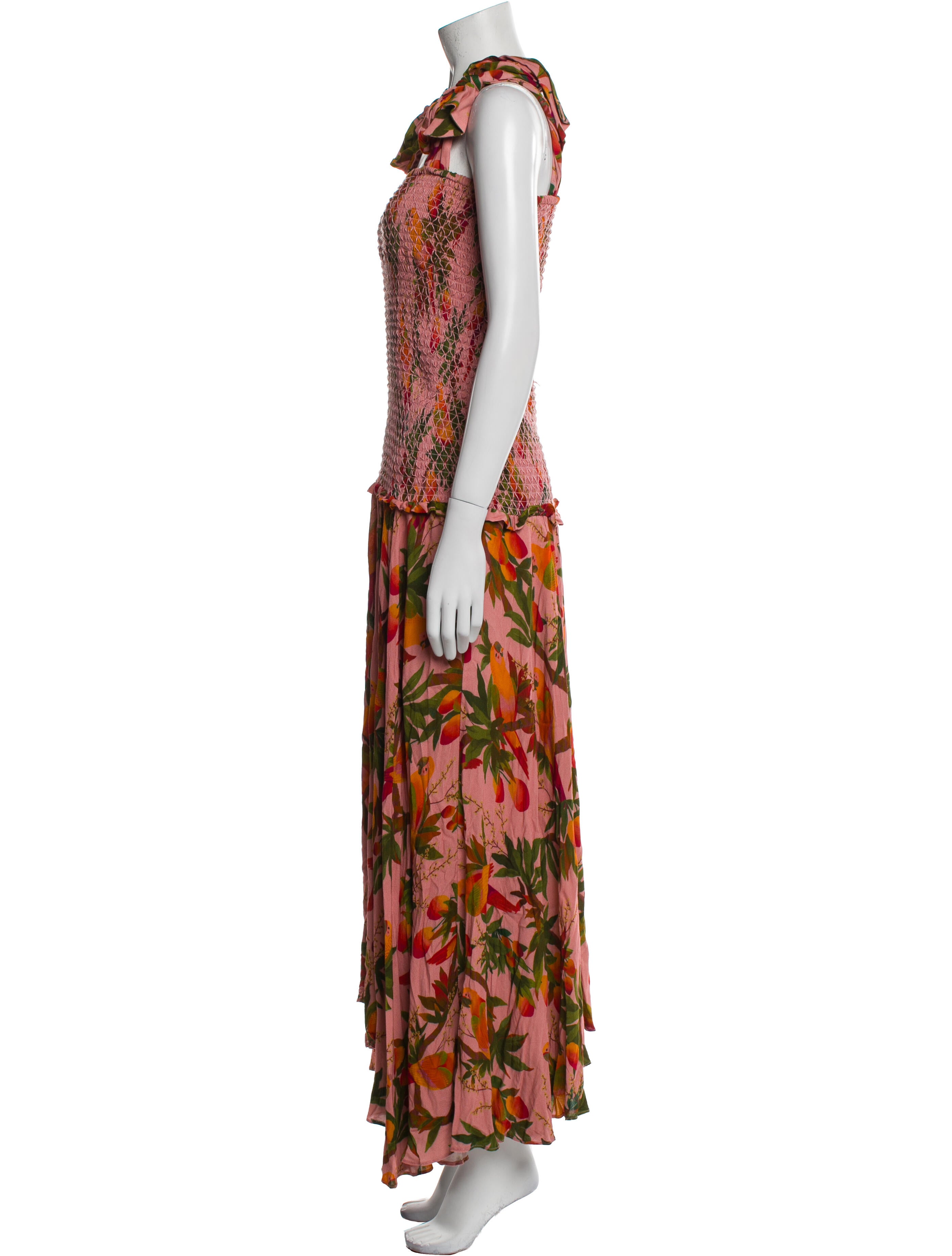 Farm Rio Floral Print Long Dress