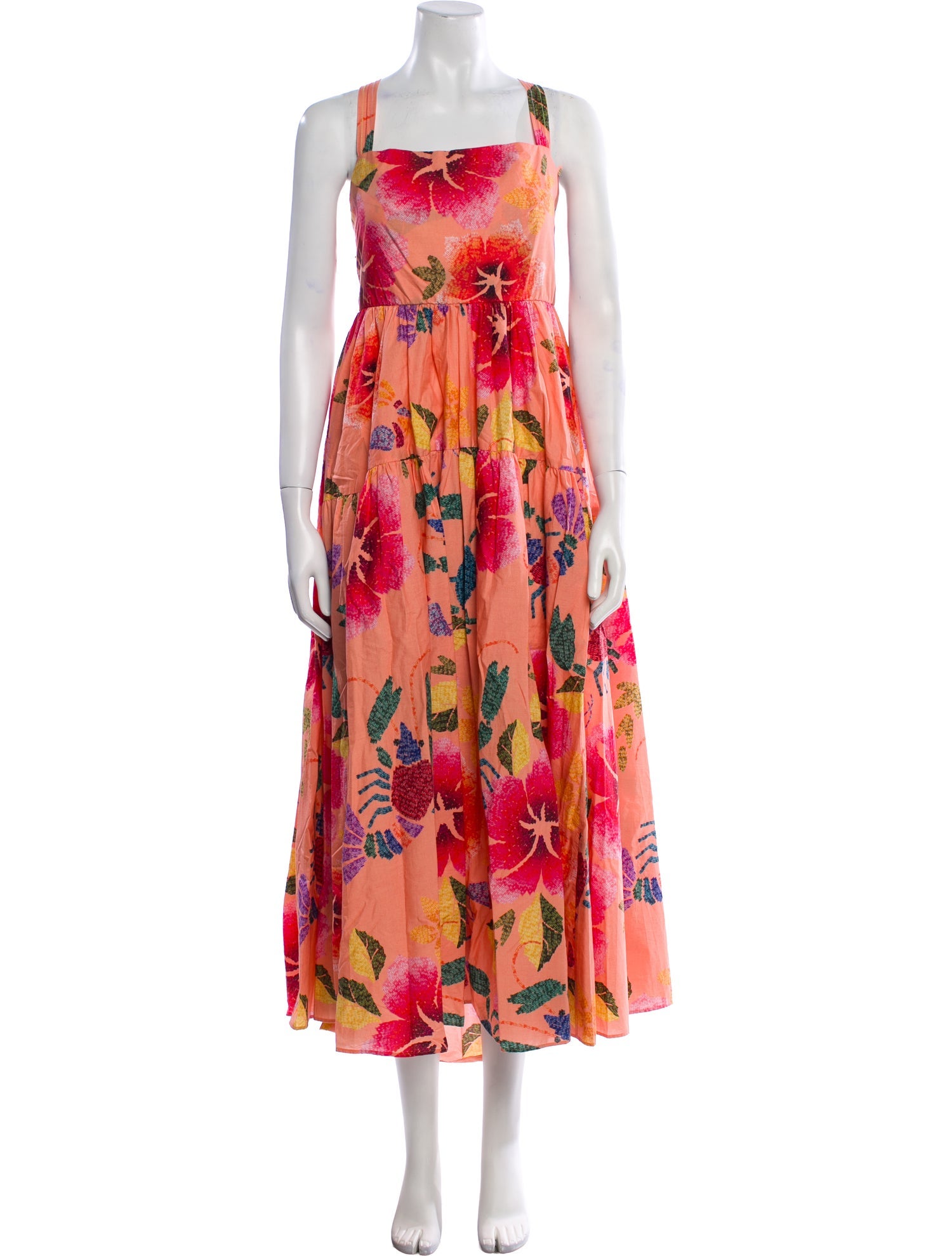 Farm Rio Floral Print Long Dress