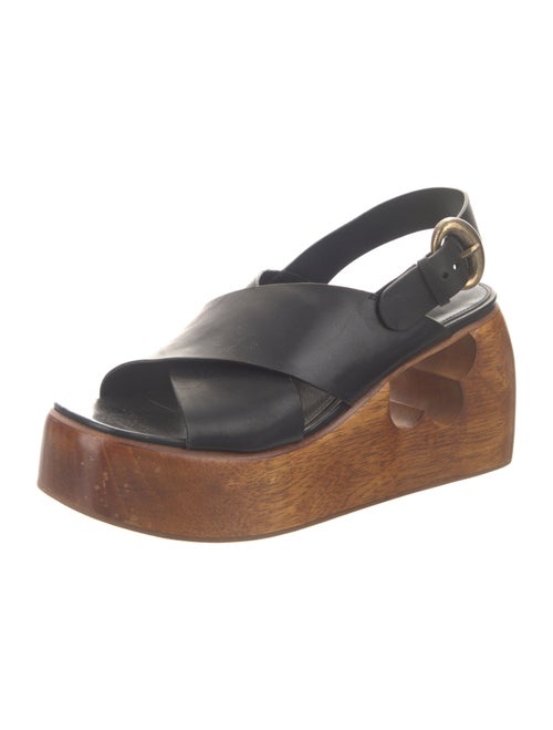 Farm Rio Leather Slingback Sandals
