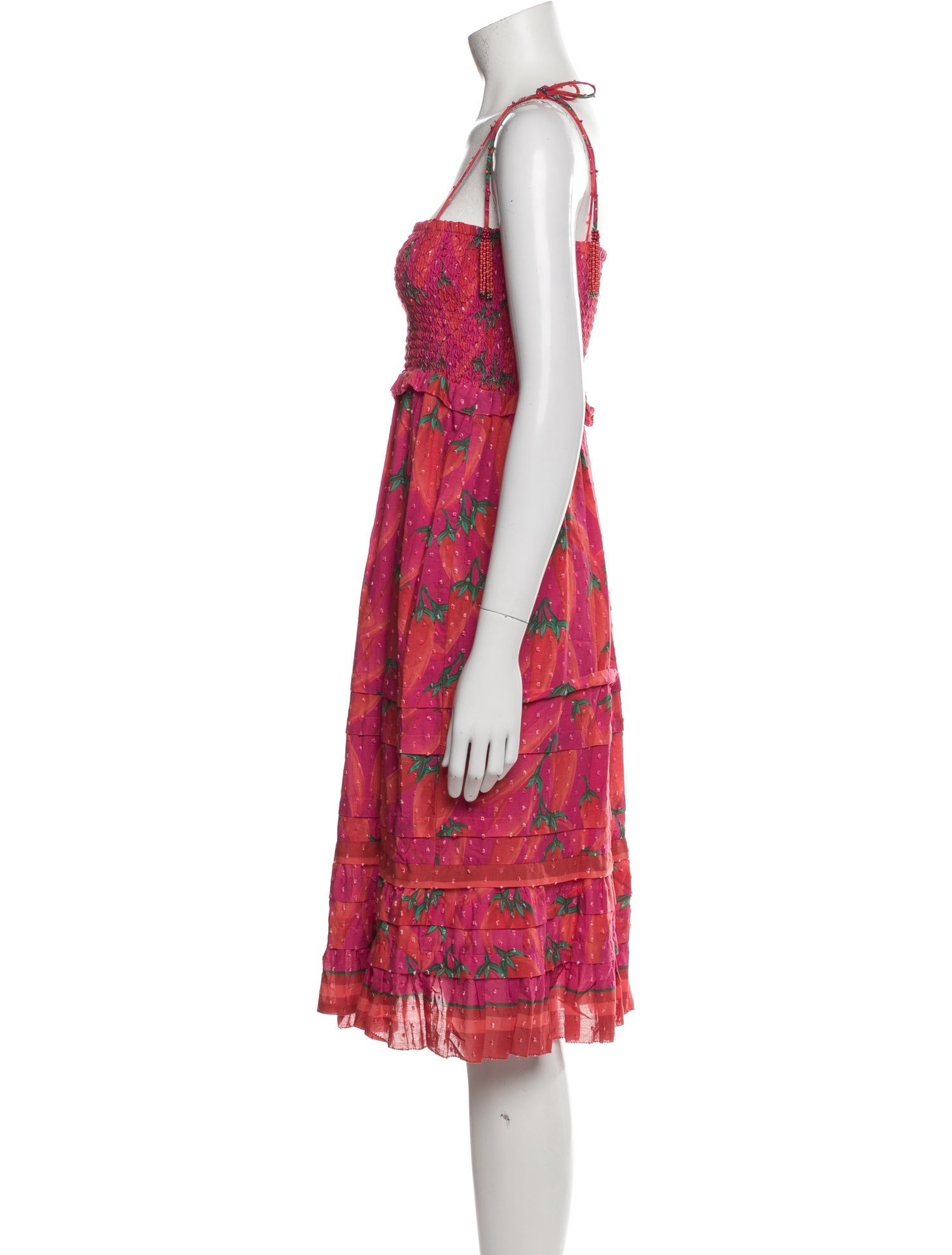 Farm Rio Floral Print Knee-Length Dress