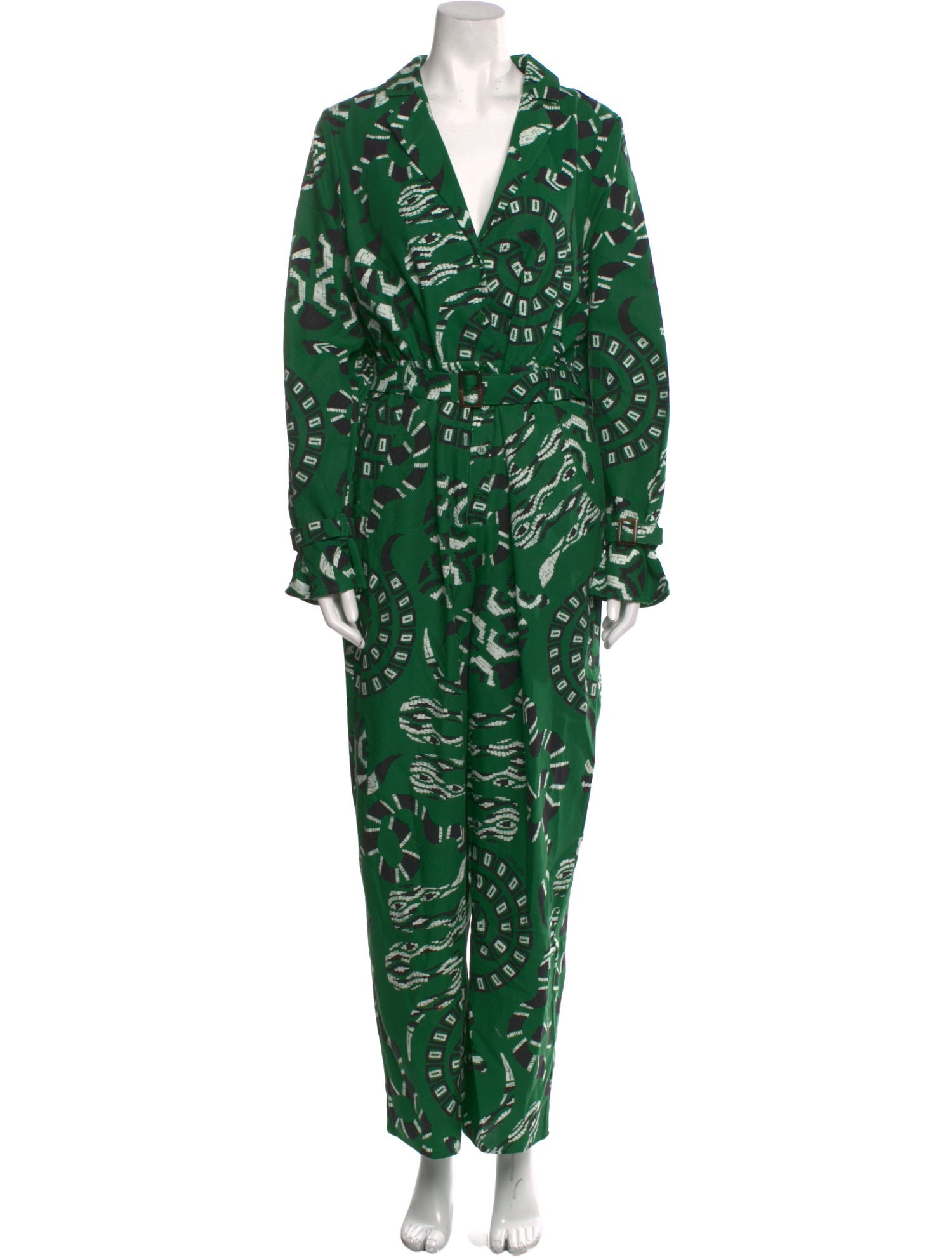 Farm Rio for Anthropologie Printed V-Neck Jumpsuit w/ Tags