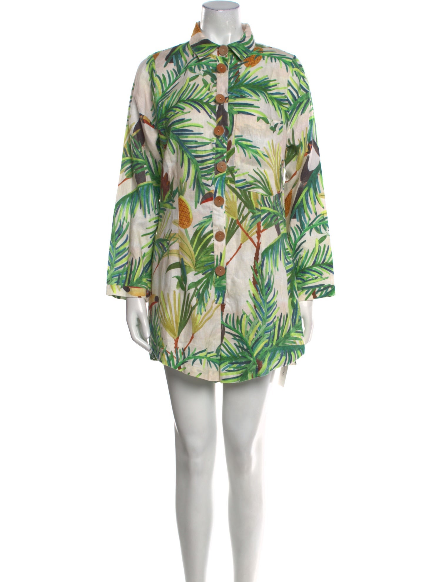 Farm Rio Linen Printed Romper