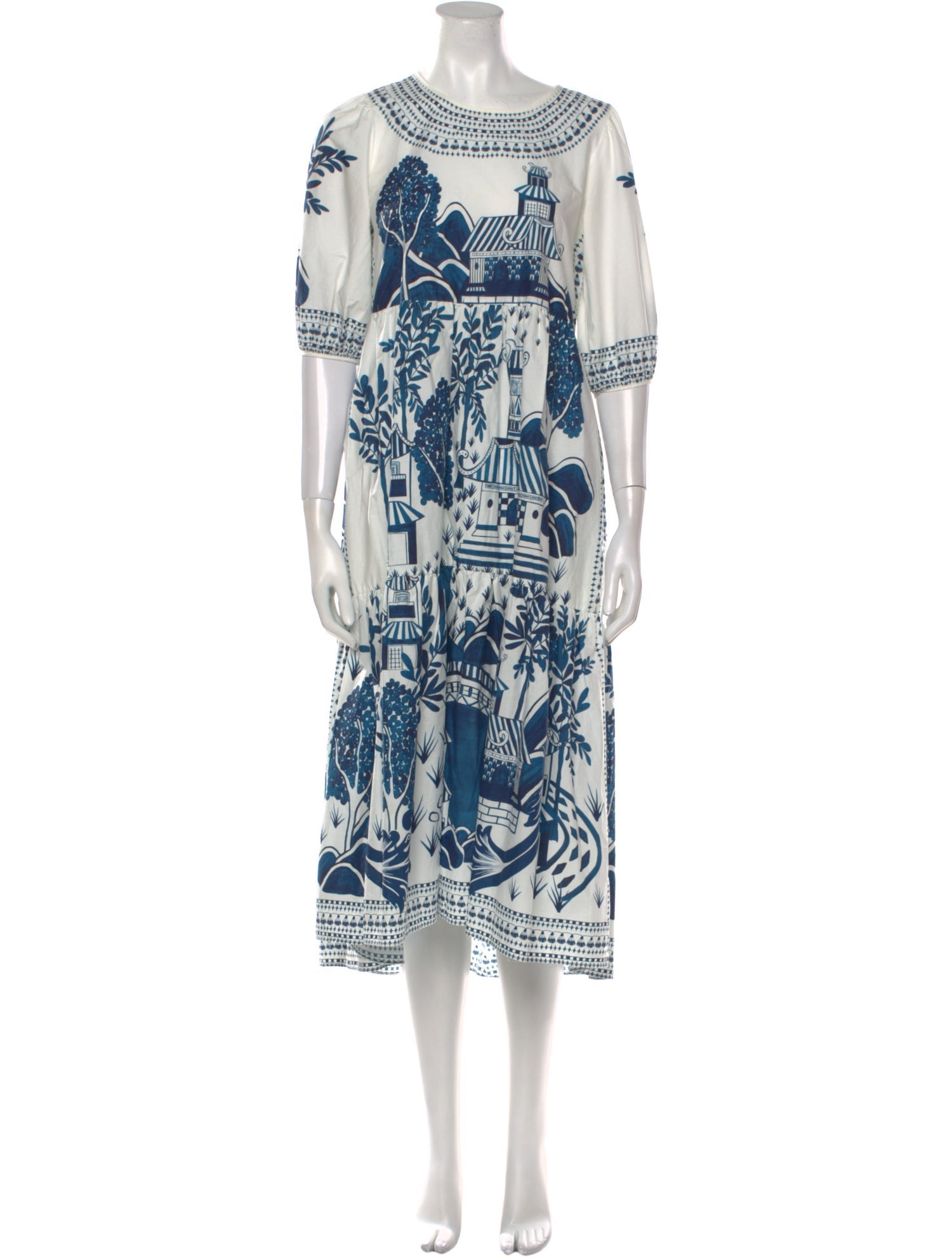 Farm Rio Printed Midi Length Dress