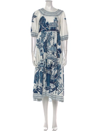 Farm Rio Printed Midi Length Dress